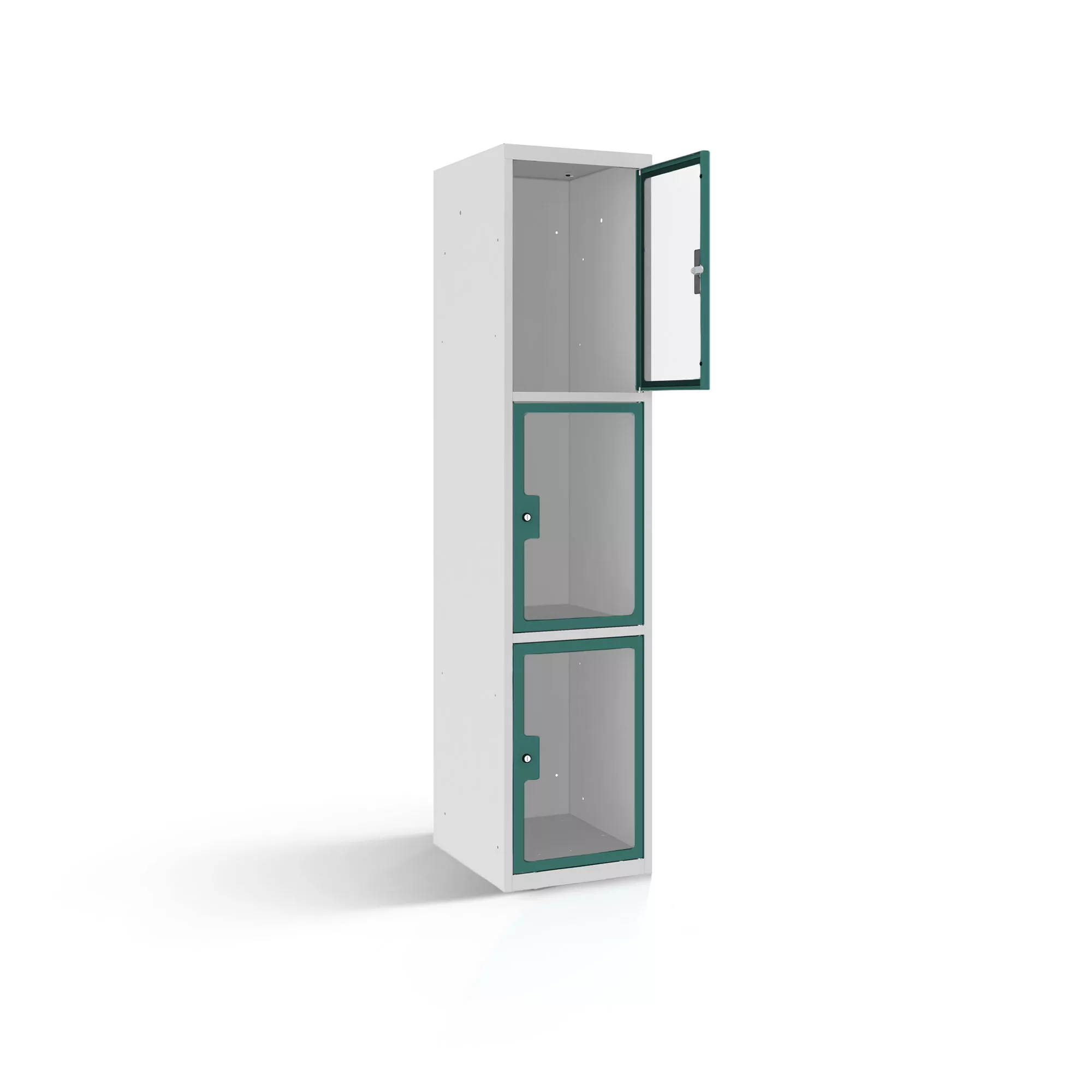 Vestiaire multicases 3 portes en plexiglas - 40 cm de largeur
