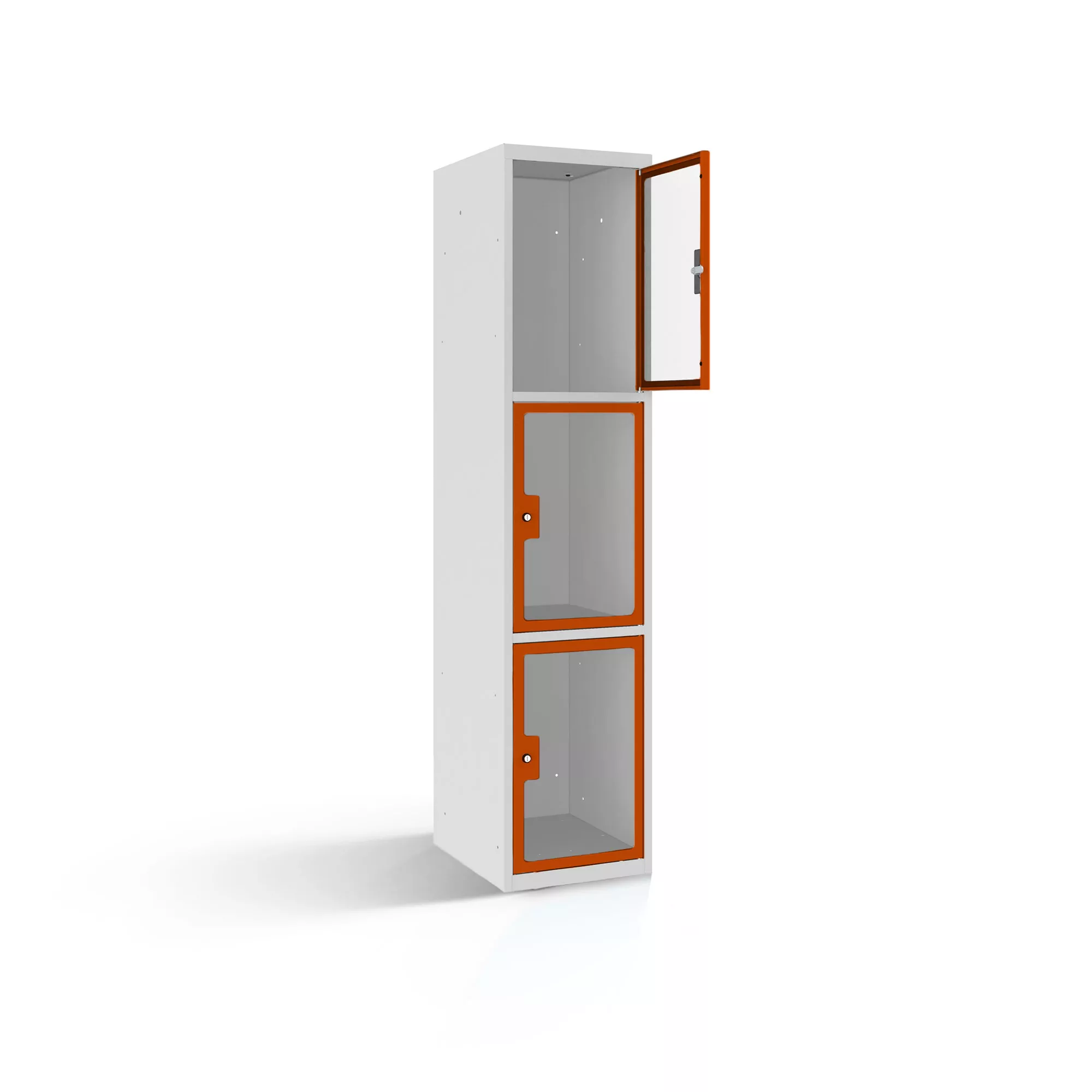 Vestiaire multicases 3 portes en plexiglas - 40 cm de largeur