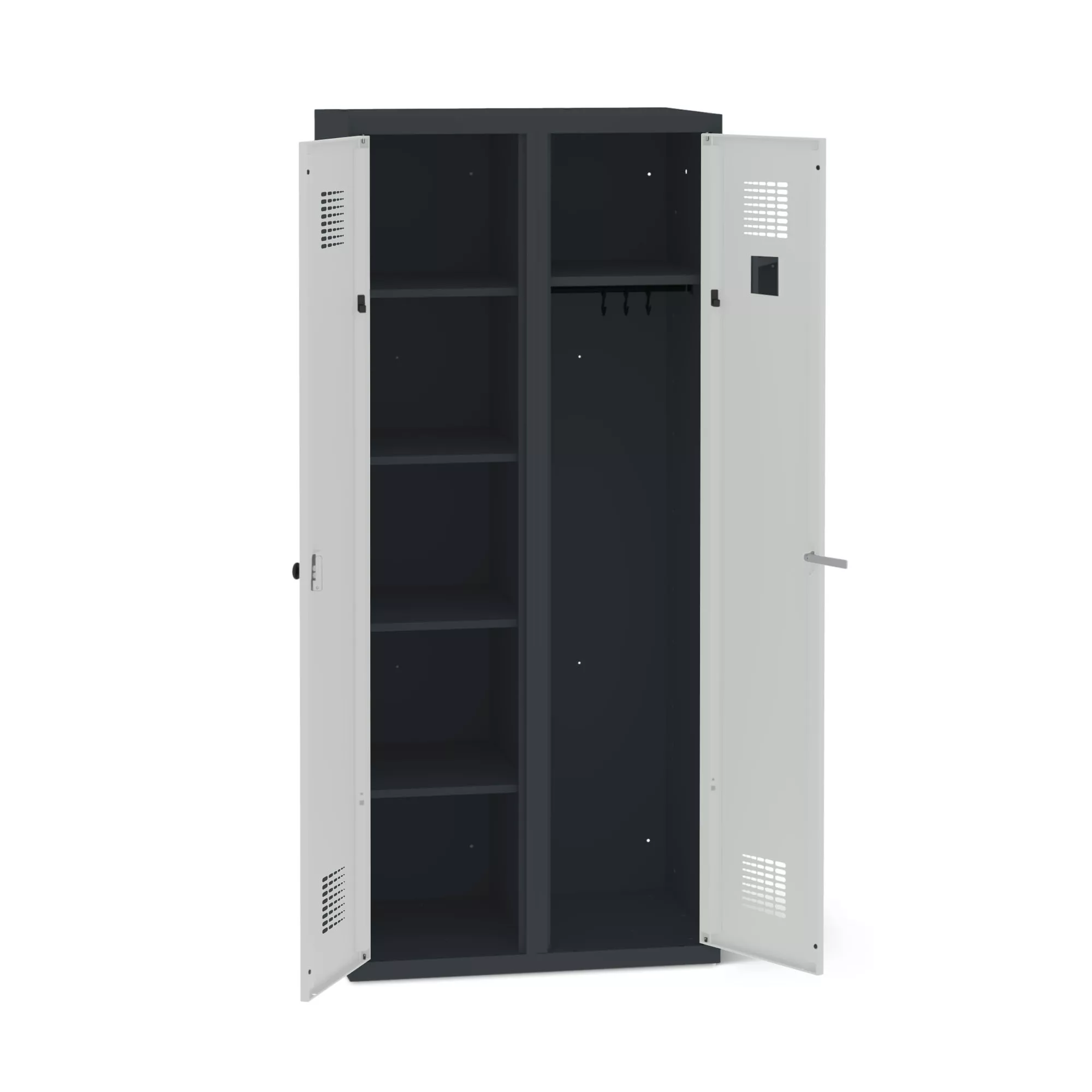 Clothing cabinet 1 compartment and 5 compartments width 60 cm