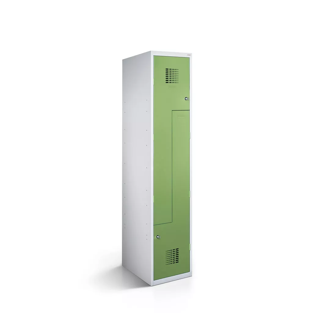 Vestiaire en L métallique - 2 portes - 40 cm de largeur