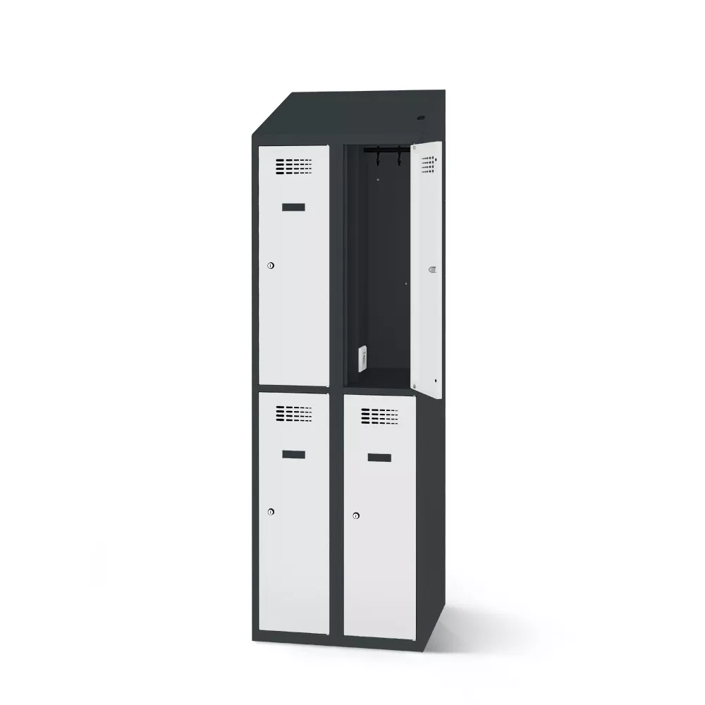 Wardrobe locker with charging function 4 doors width 60 cm