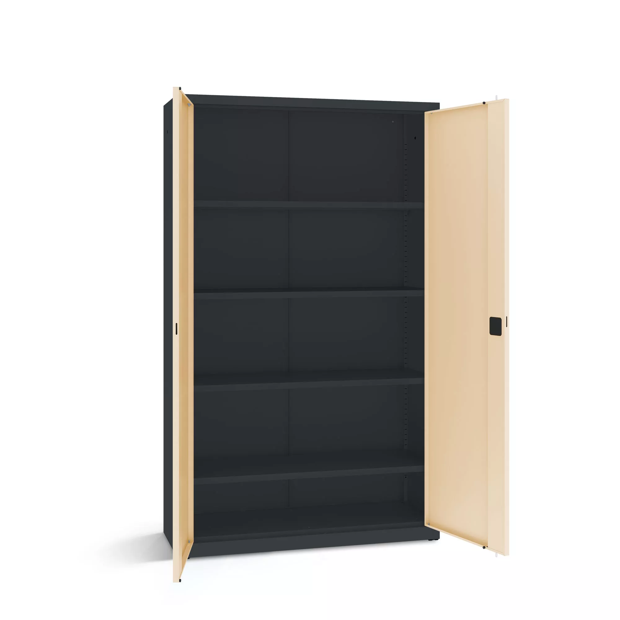Armoire de bureau métallique - 4 étagères, 120 cm de largeur