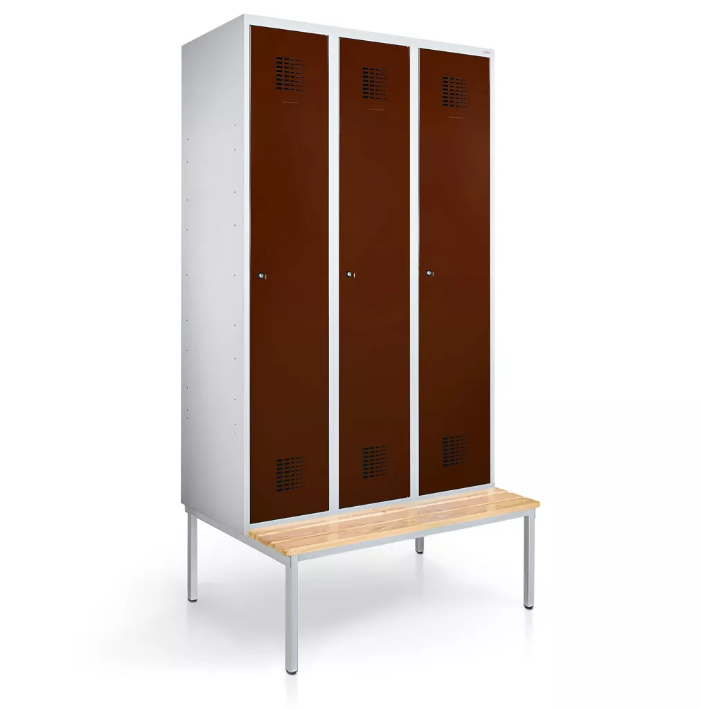 Vestiaire métallique 3 porte - 90 cm de largeur