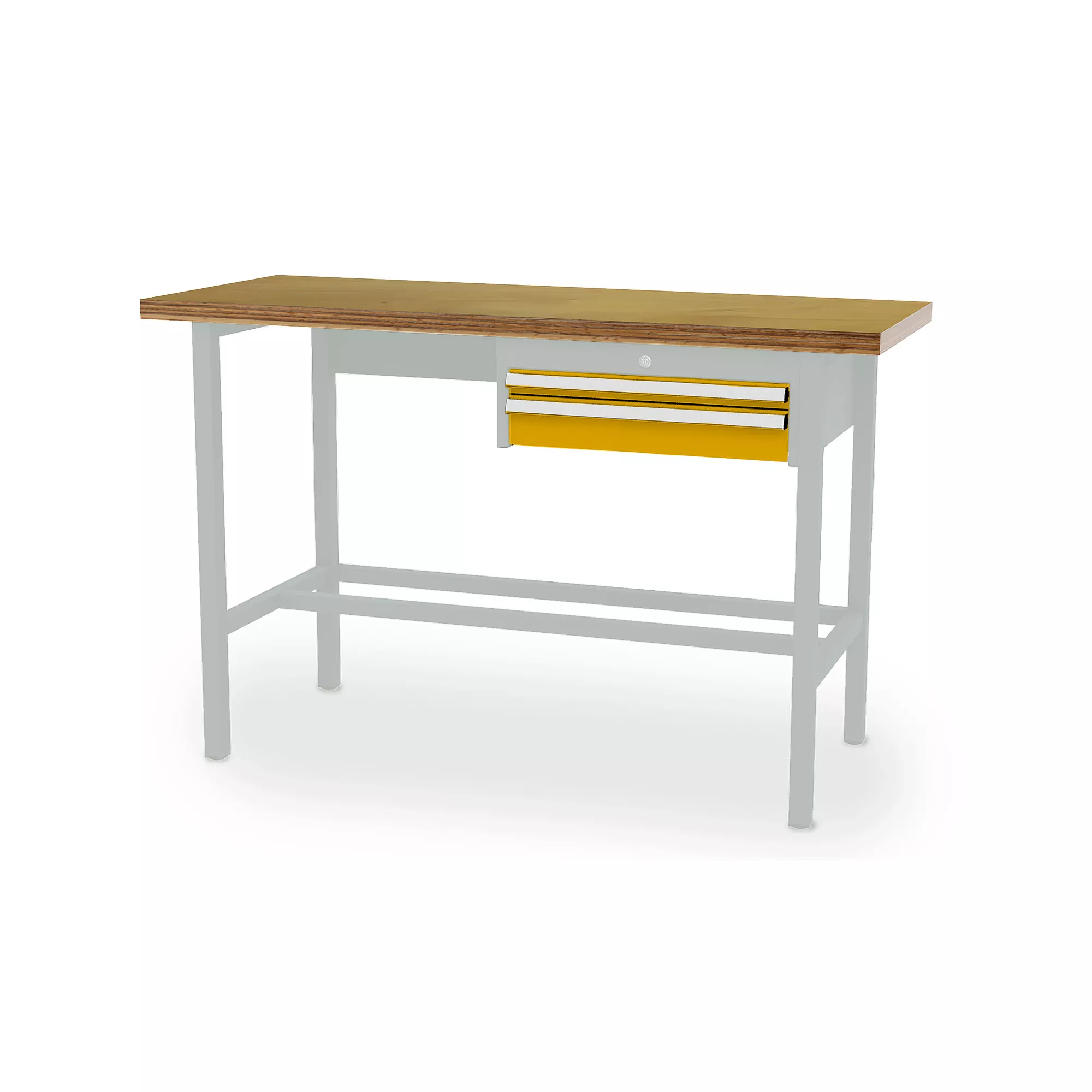 Table de travail d'atelier - 2 tiroirs - 1500 x 600 x 960 mm (L x P x H)