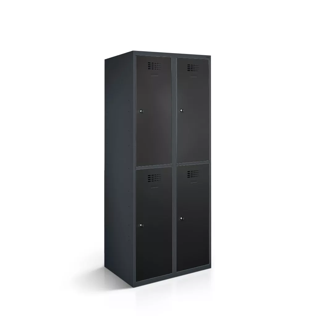 Vestiaire métallique 4 portes - 60 cm de largeur