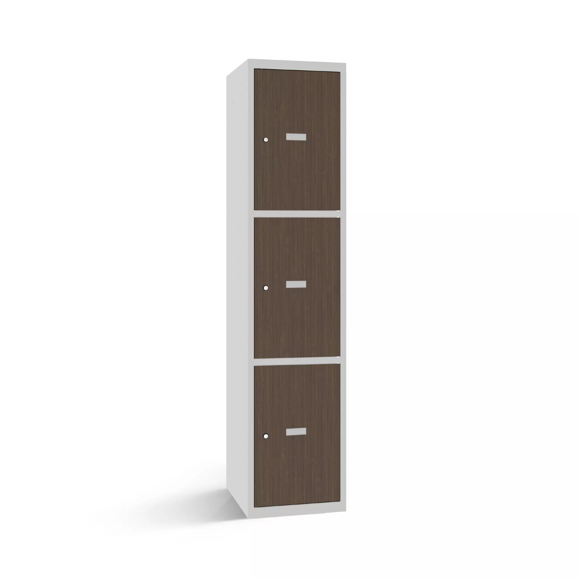 Vestiaire multicase avec 3 portes aspect bois – largeur 40 cm
