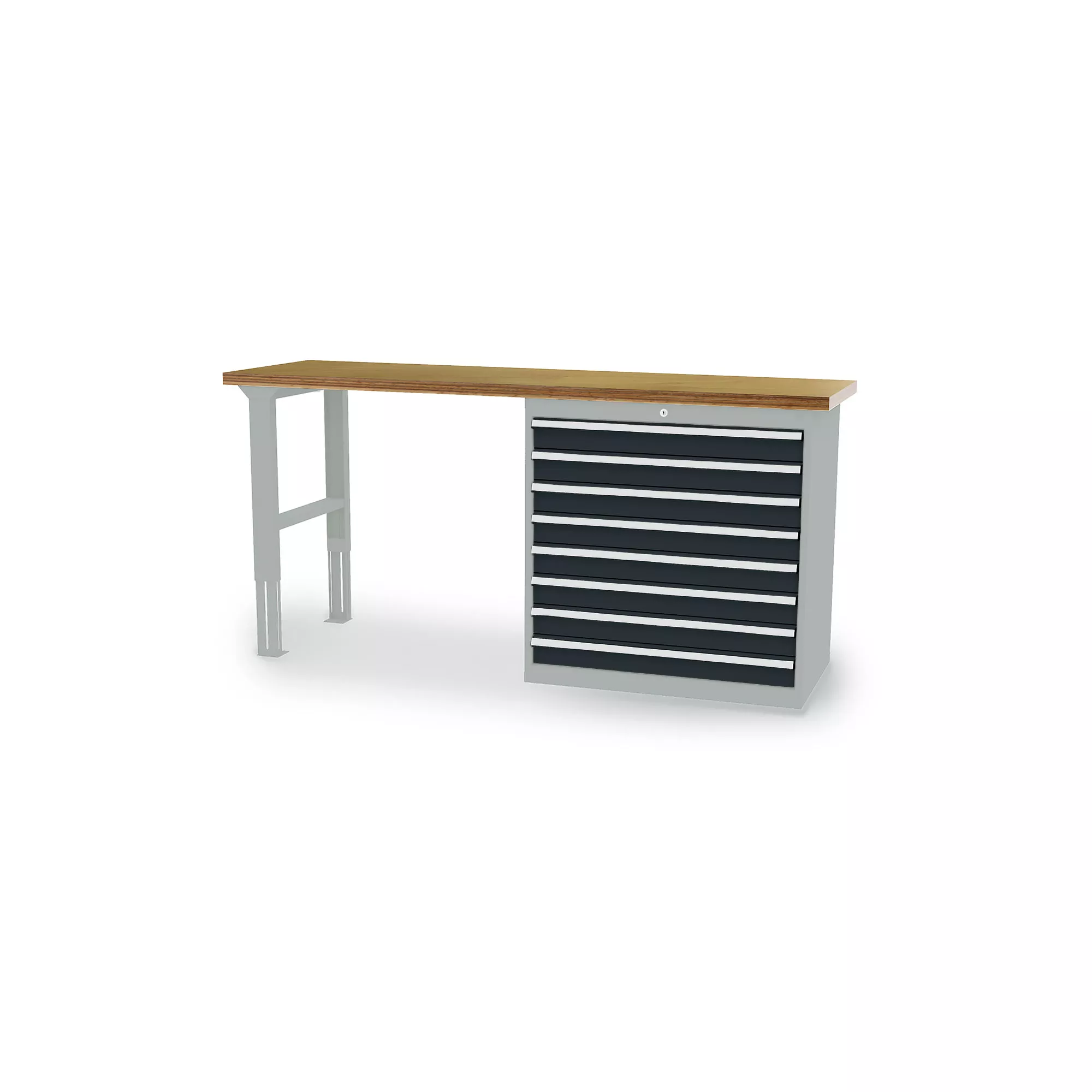 Établi professionnel - 8 tiroirs extra-larges - 2000 x 600 x 960 mm (L x P x H)