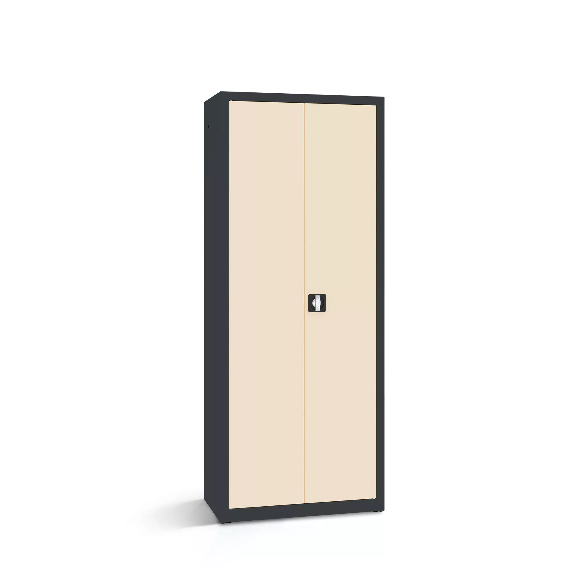 Armoire de bureau métallique - 4 étagères, 80 cm de largeur