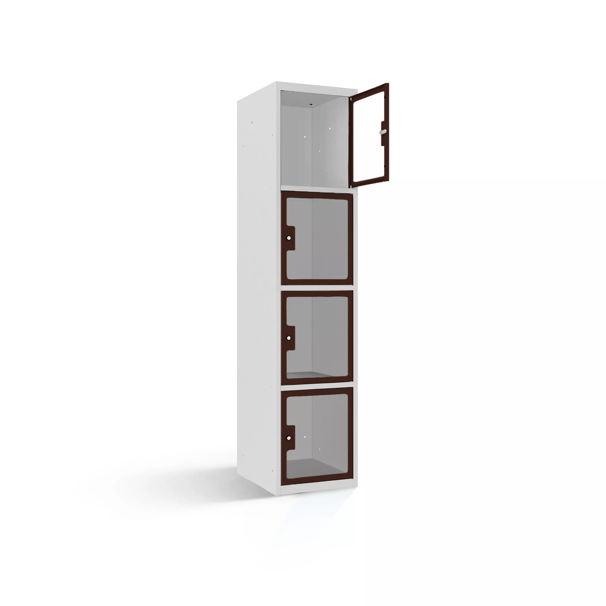 Vestiaire multicases 4 portes en plexiglas - 40 cm de largeur