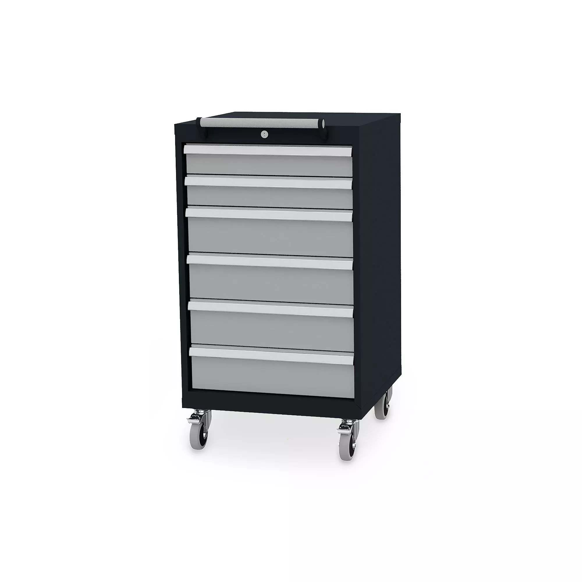Mobile pedestal - 6 drawers - 109 cm high