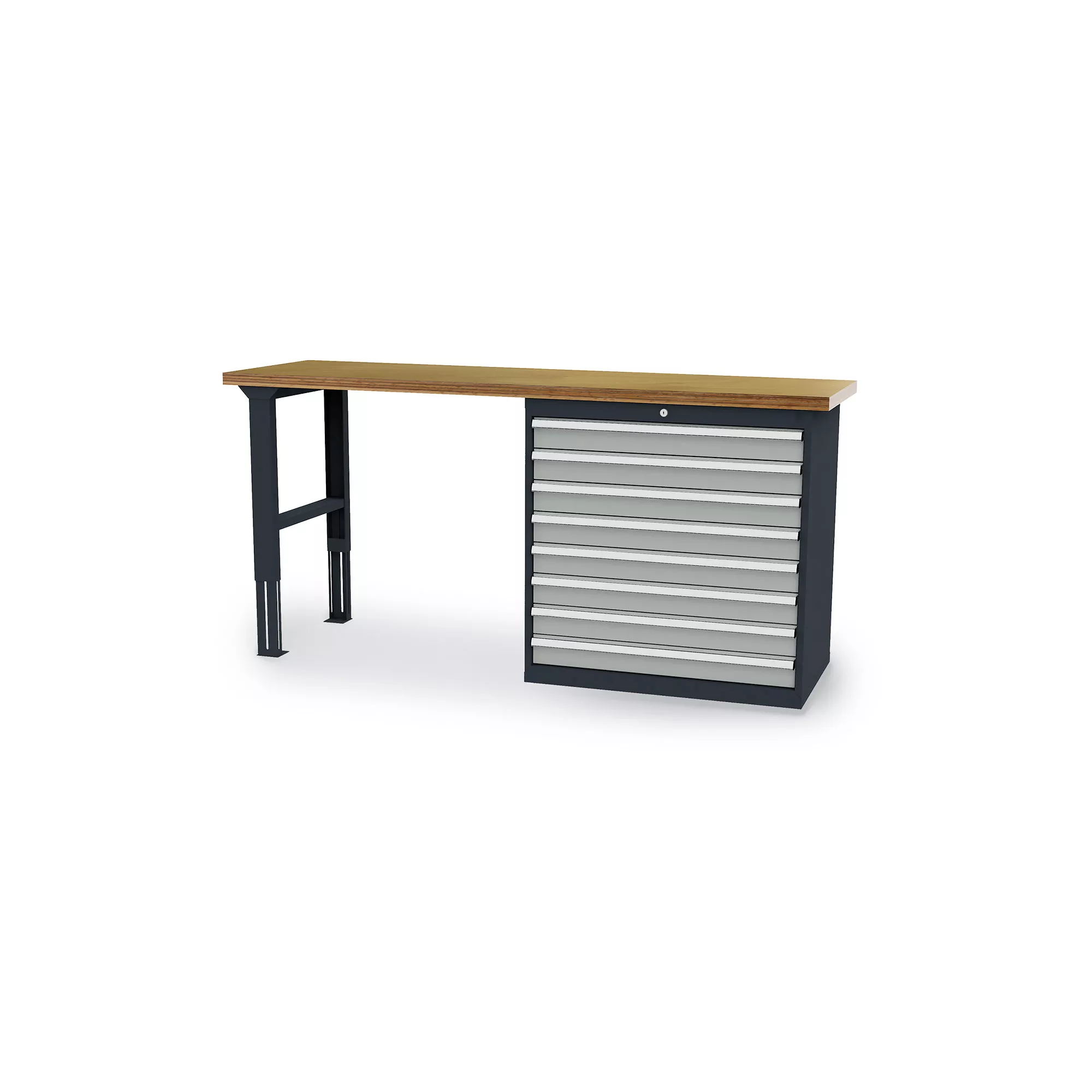 Professional workbench - 8 extra-wide drawers - 2000 x 600 x 960 mm (W x D x H) Professional workbench - 8 extra-wide drawers - 2000 x 600 x 960 mm (W x D x H)