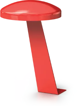 Fixe support de casque hauteur 25 cm Couleur du corps: 3000 (rouge feu)