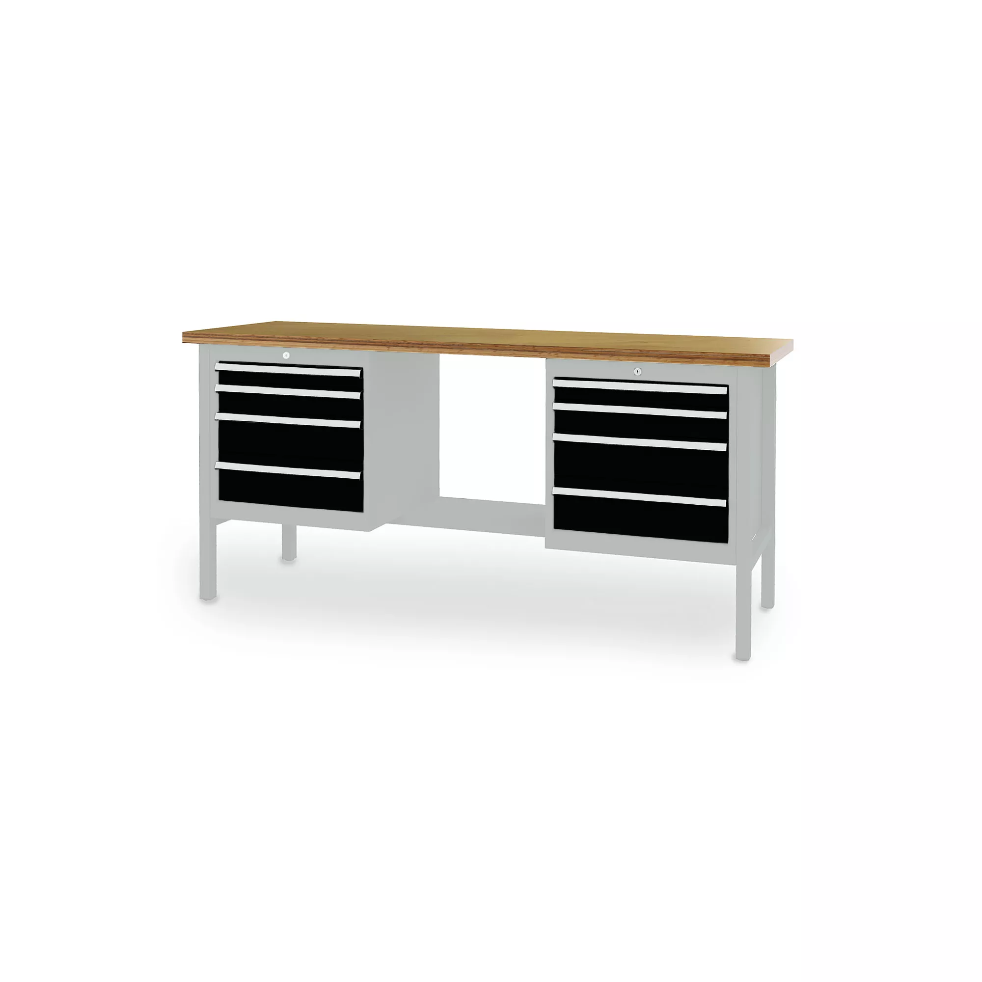 Établi professionnel - 8 tiroirs - 2000 x 600 x 960 mm (L x P x H)