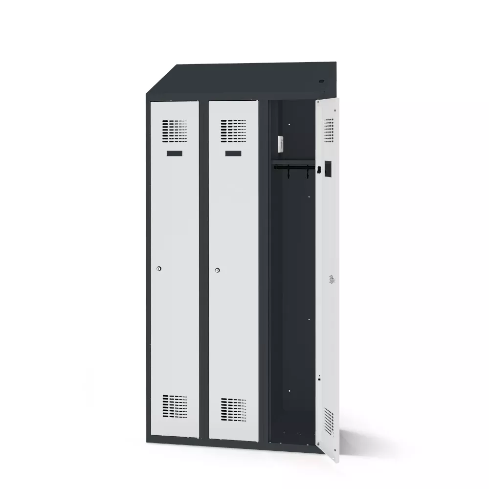 Clothes locker with charging function 3 doors width 90 cm