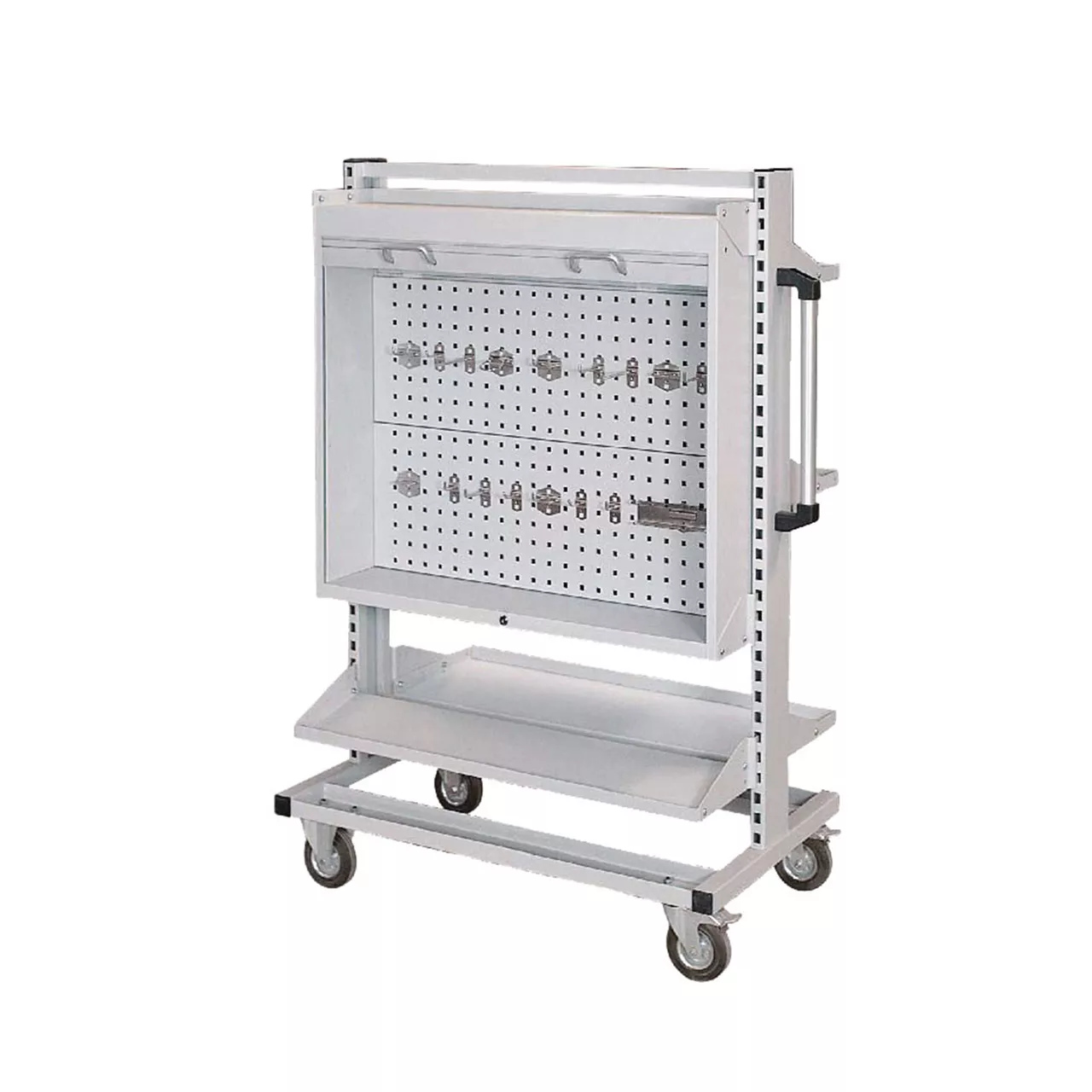 Multi-trolley with roller shutter cabinet