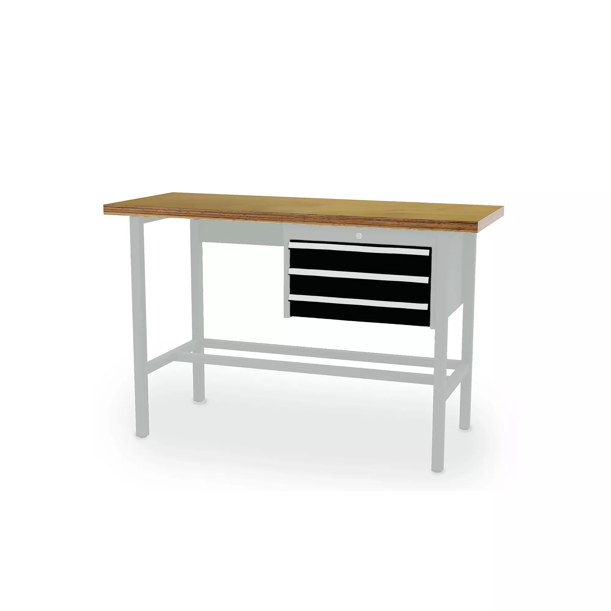 Workshop workbench - 3 drawers - 1500 x 600 x 960 mm (W x D x H)