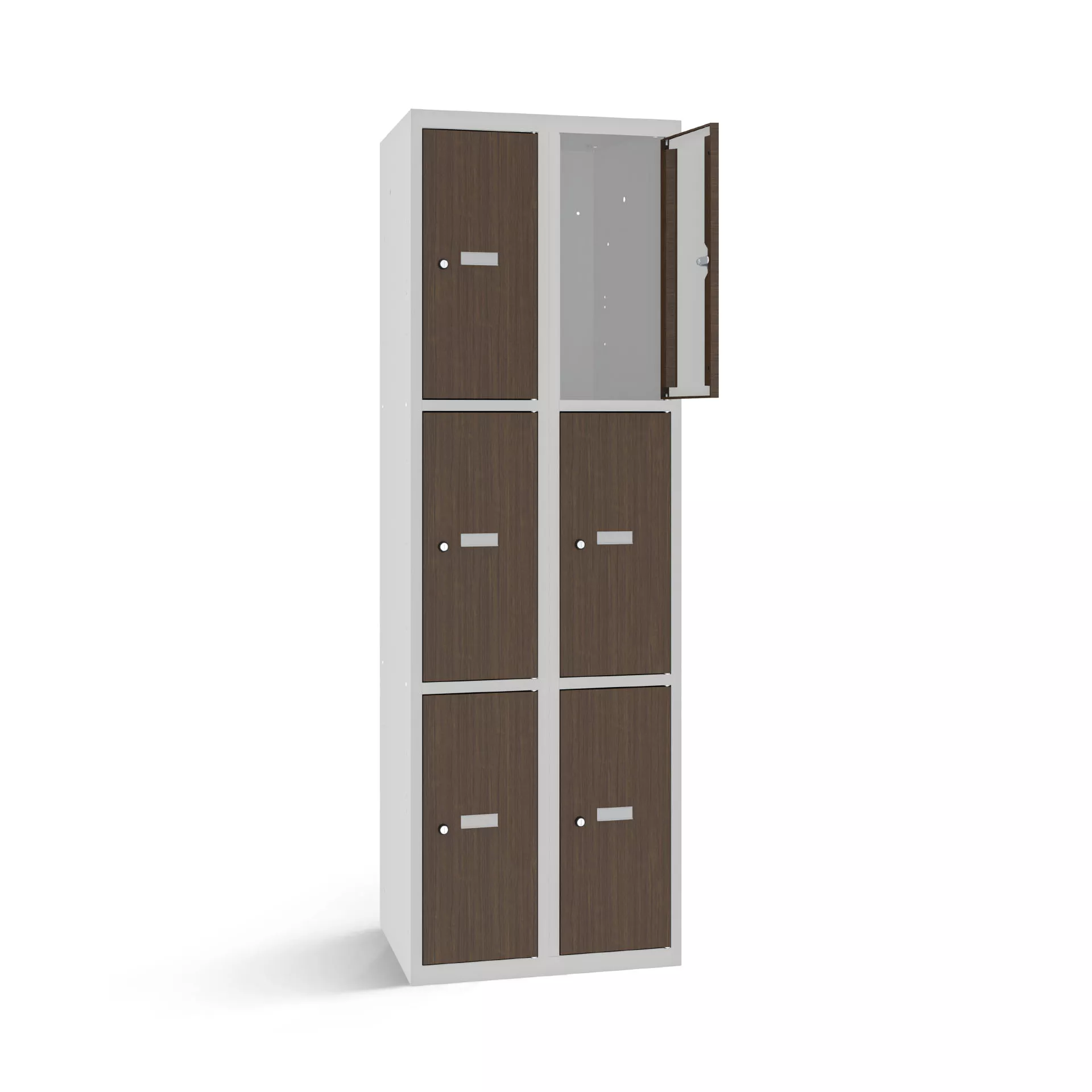 Vestiaire multicase avec 6 portes aspect bois – largeur 60 cm