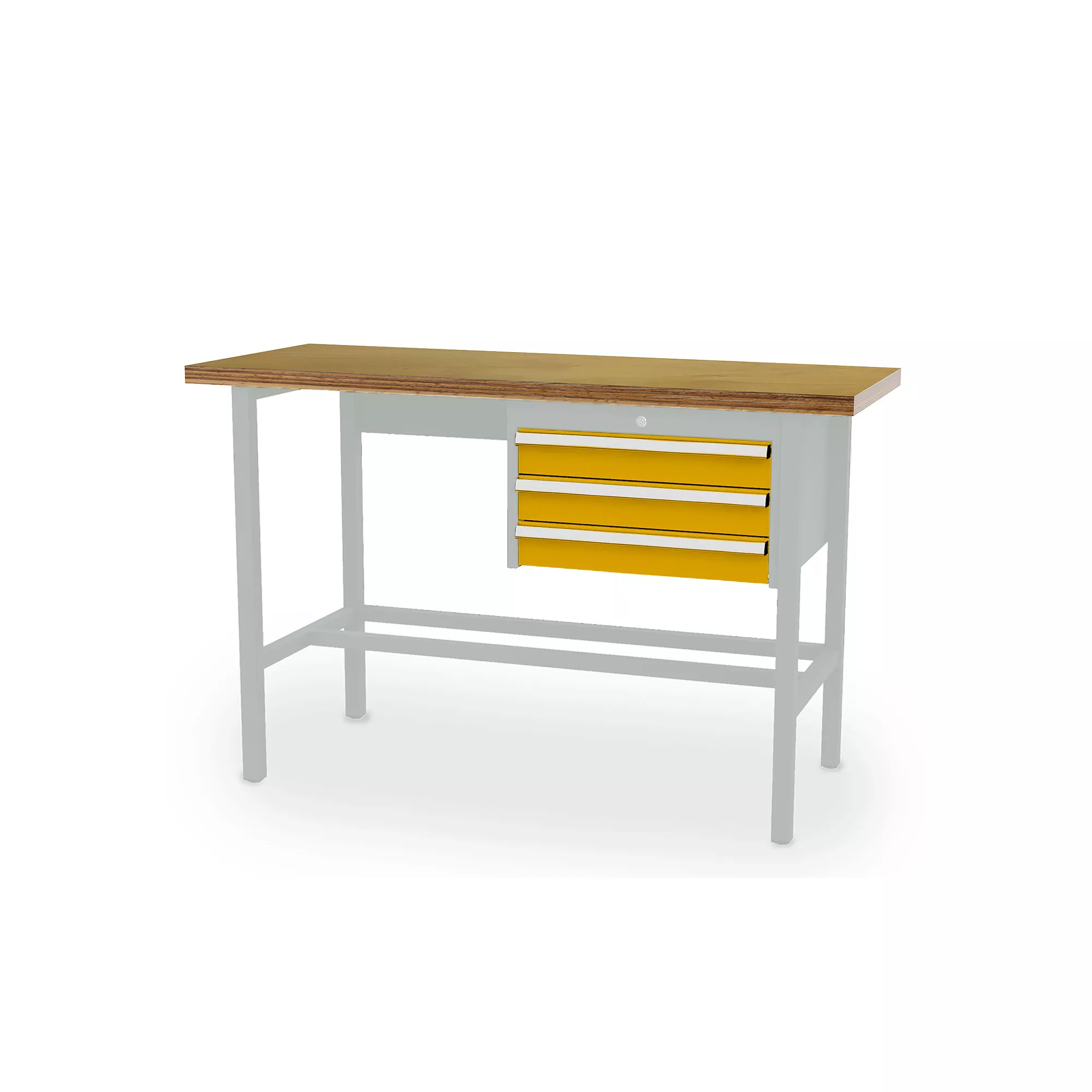 Table de travail d'atelier - 3 tiroirs - 1500 x 600 x 960 mm (L x P x H)