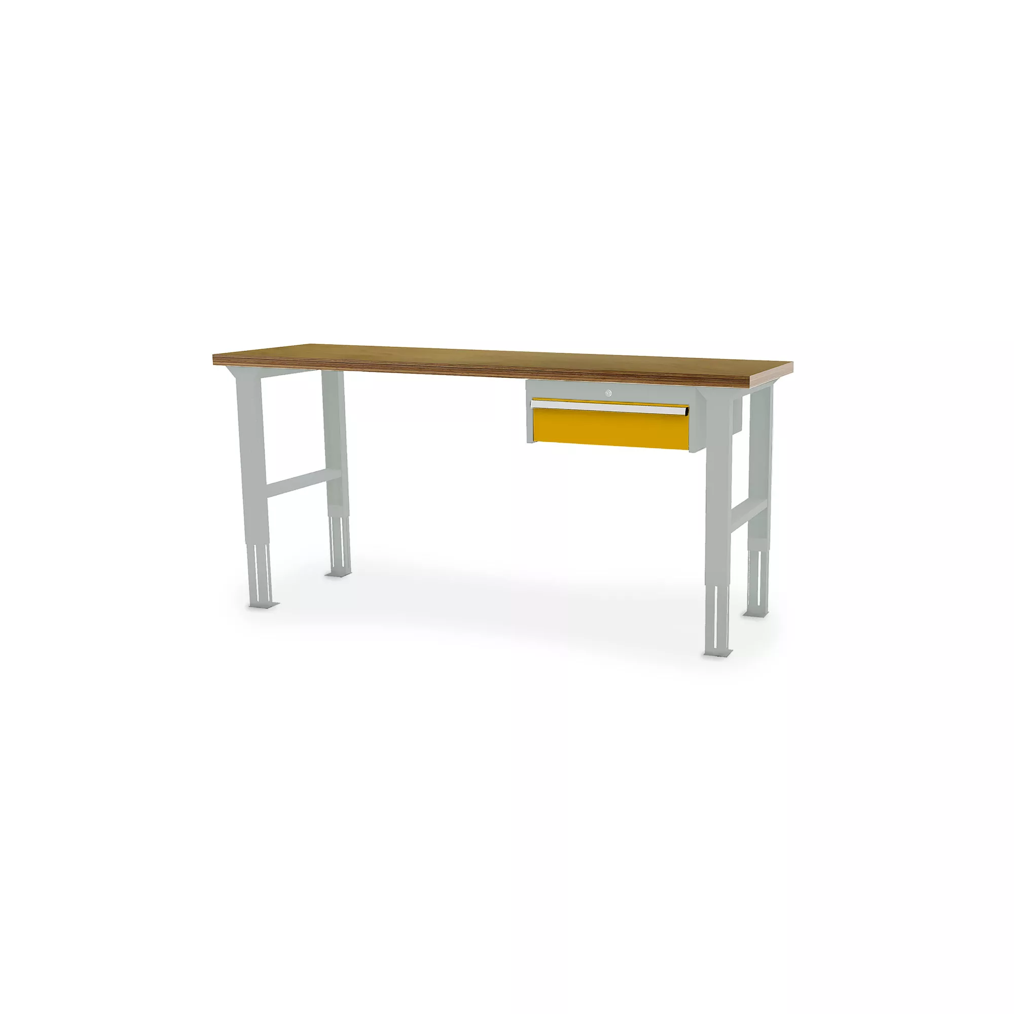 Table de travail d'atelier - ergonomique réglable en hauteur - 1 tiroir - 2000 x 600 x 760-1060 mm