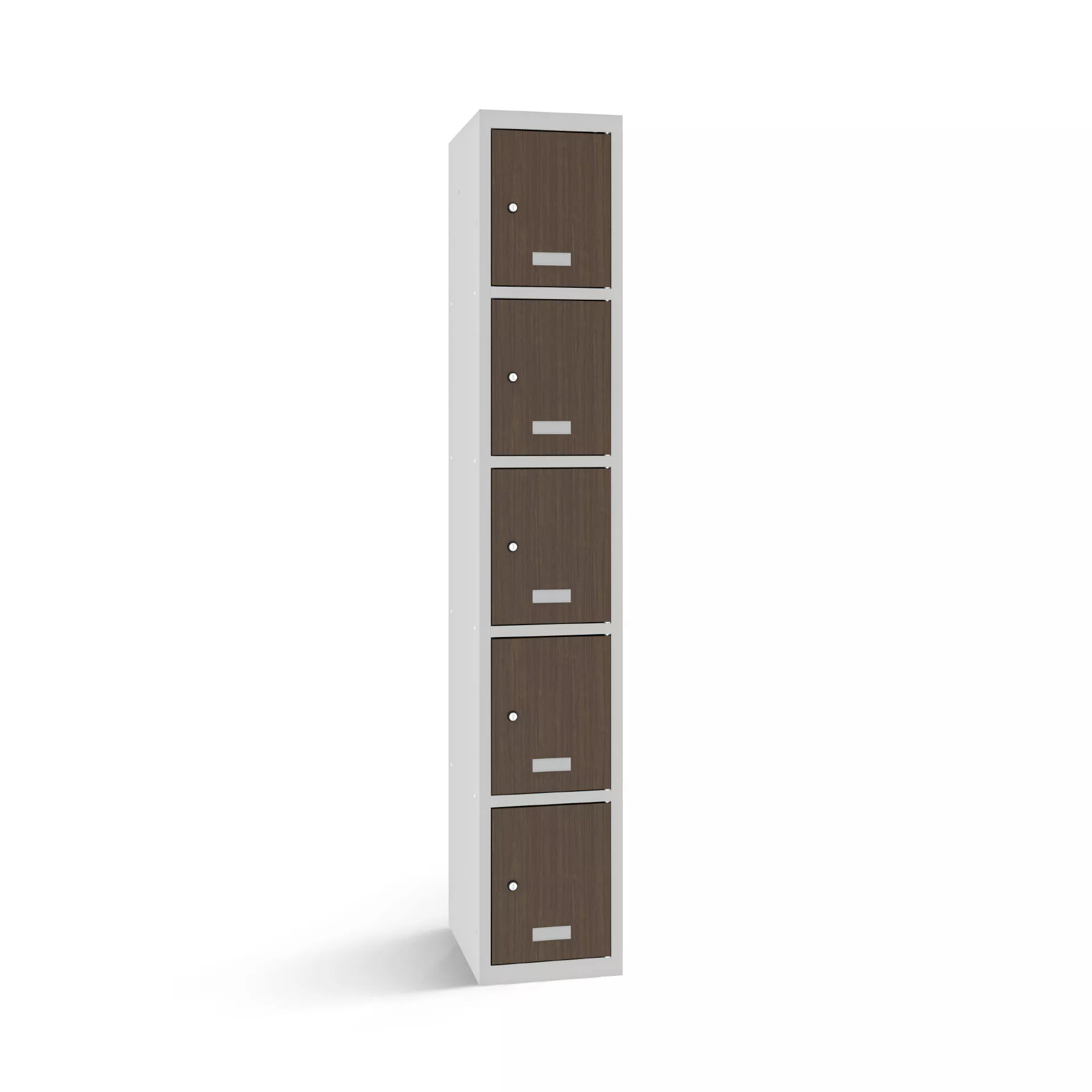 Vestiaire multicase avec 5 portes aspect bois – largeur 30 cm