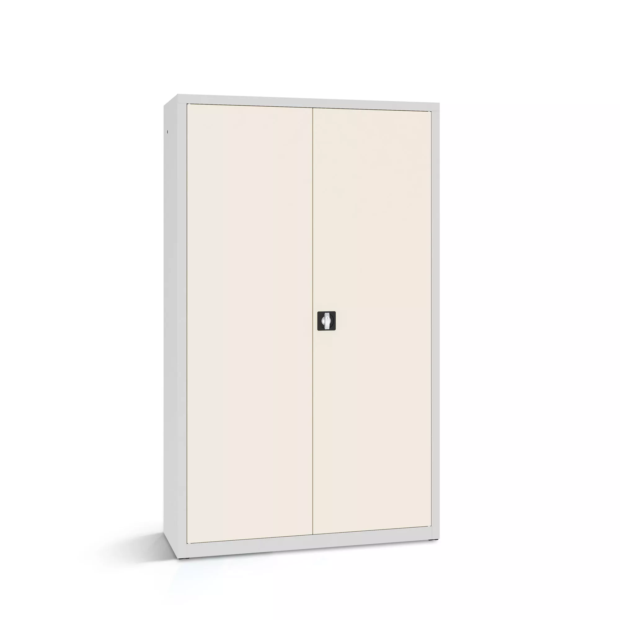 Armoire de bureau métallique - 3 étagères, casier sécurisé - 120 cm de largeur