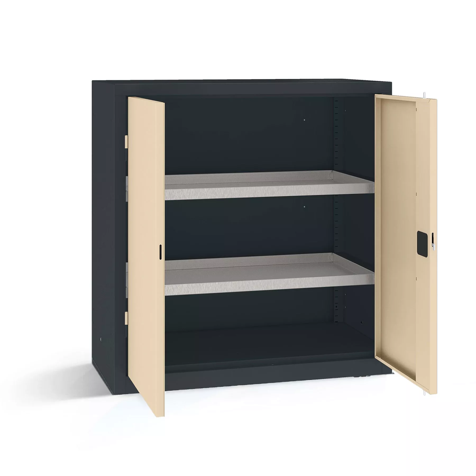 Armoire basse multifonction - étagères-bacs de rétention - 100 cm de largeur