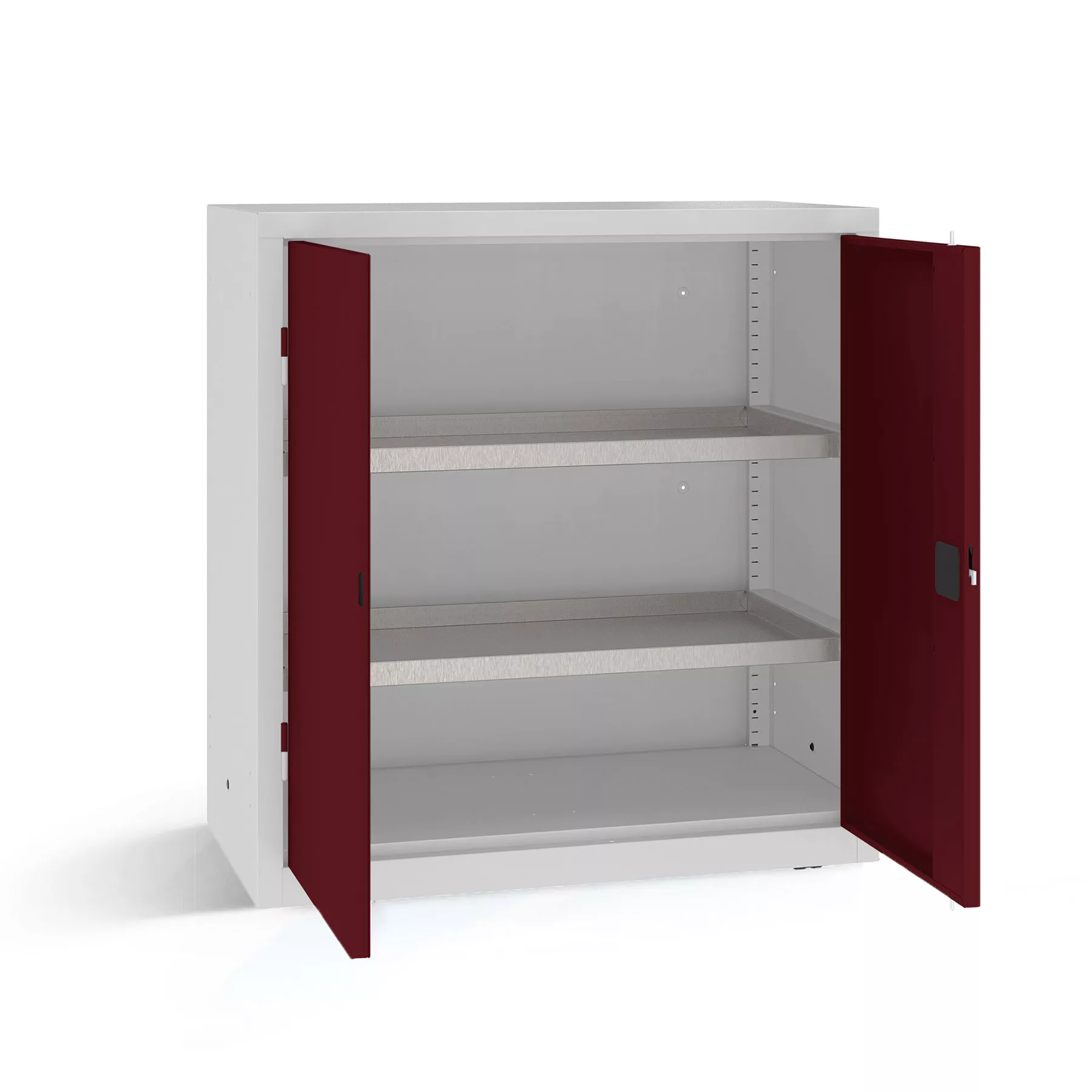 Armoire basse multifonction - étagères-bacs de rétention - 100 cm de largeur