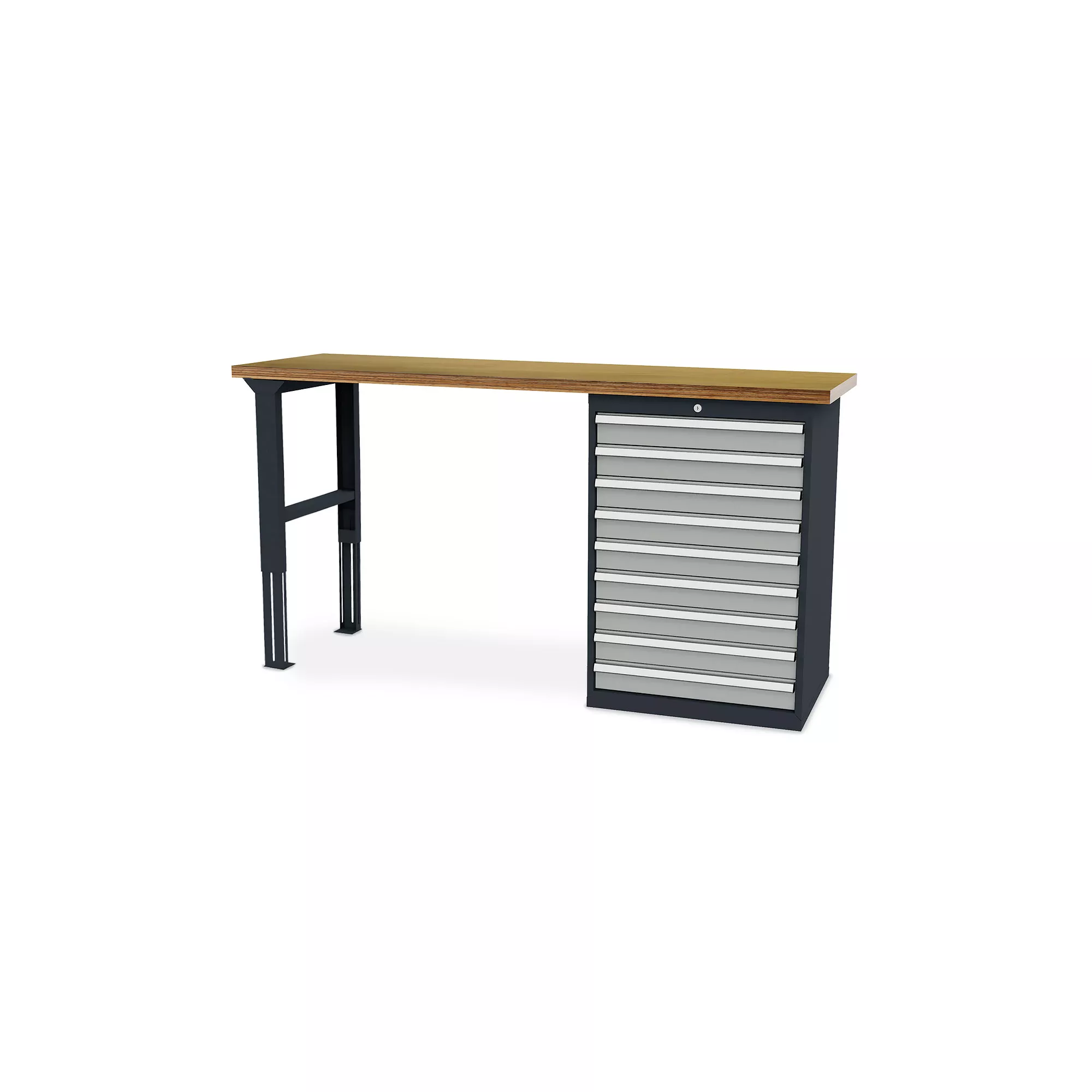 Werkbank mit 9 Auszügen 2000x600x1060