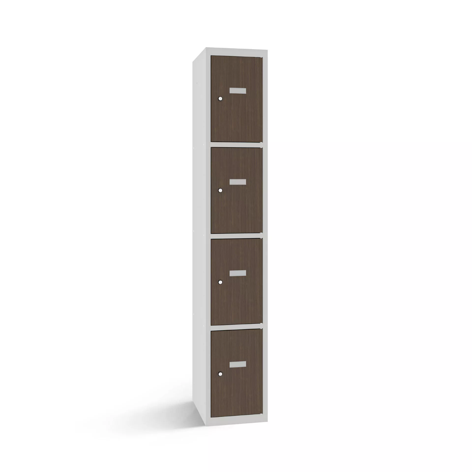Vestiaire multicase avec 4 portes aspect bois – largeur 30 cm