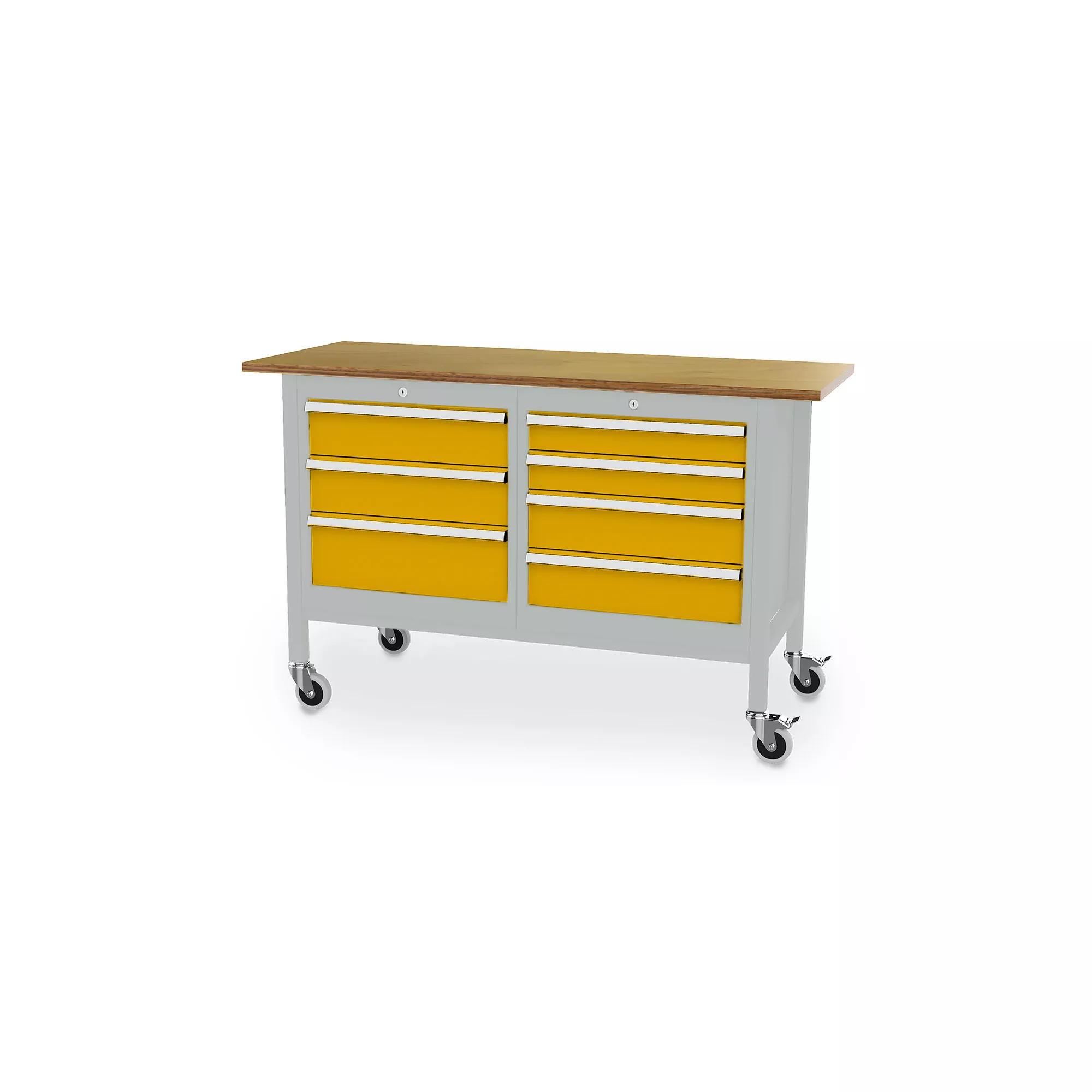 Établi mobile - 7 tiroirs - 1500 x 600 x 960 mm (L x P x H)