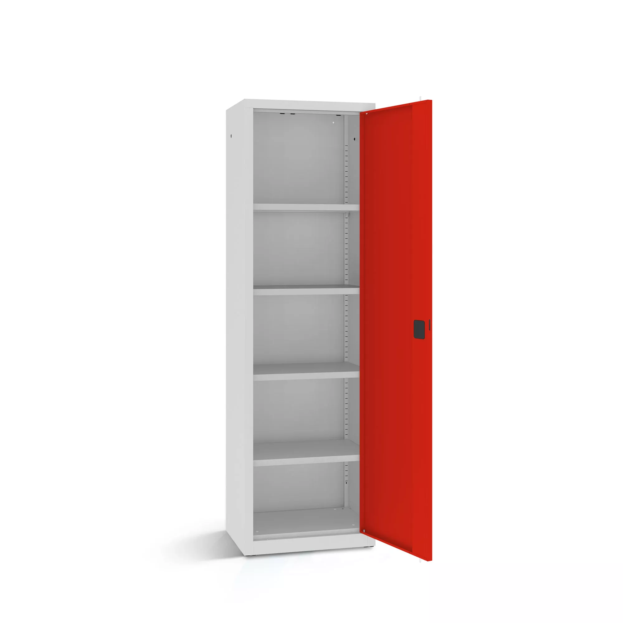 Armoire de bureau métallique - 4 étagères, 60 cm de largeur