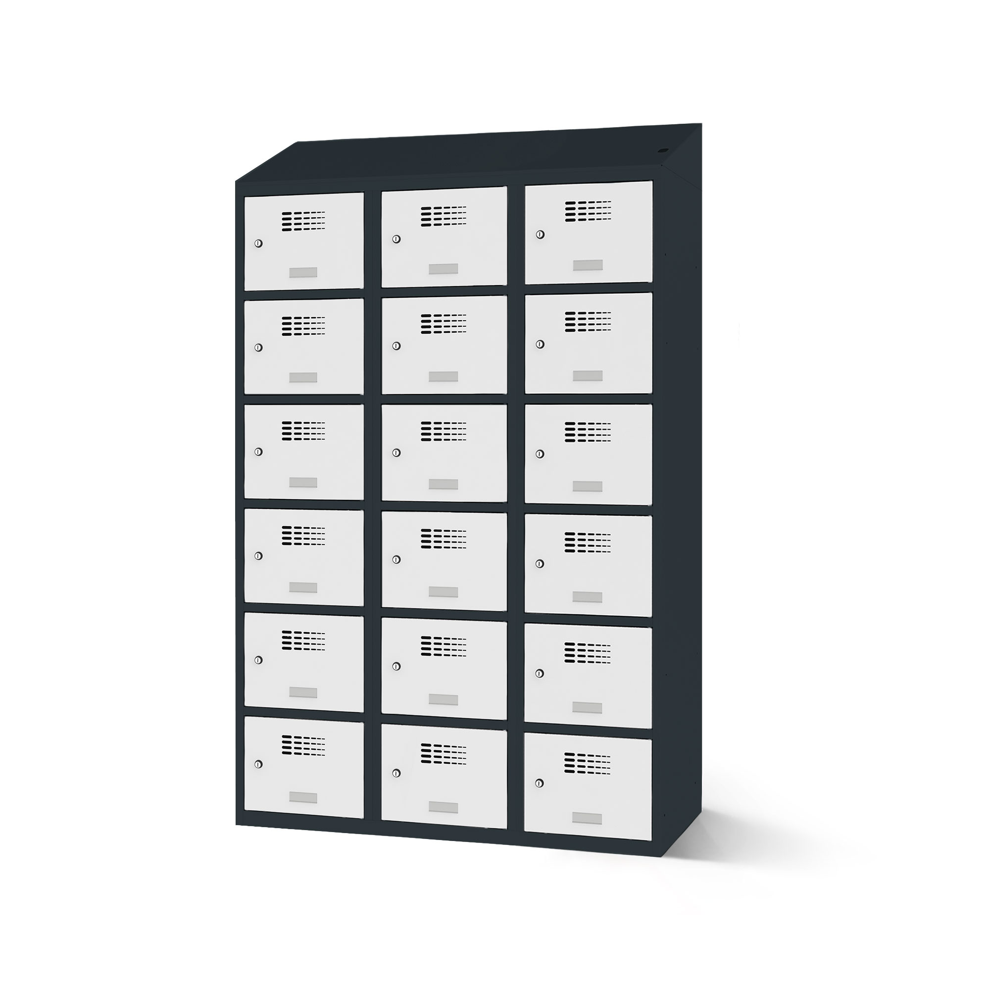 Compartment cabinet with charging function 18 compartments width 120 cm