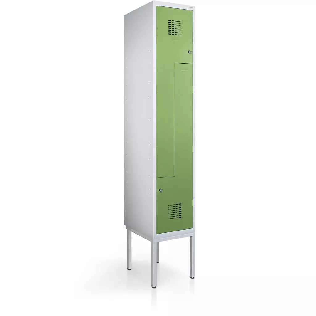 Vestiaire en L métallique - 2 portes - 40 cm de largeur
