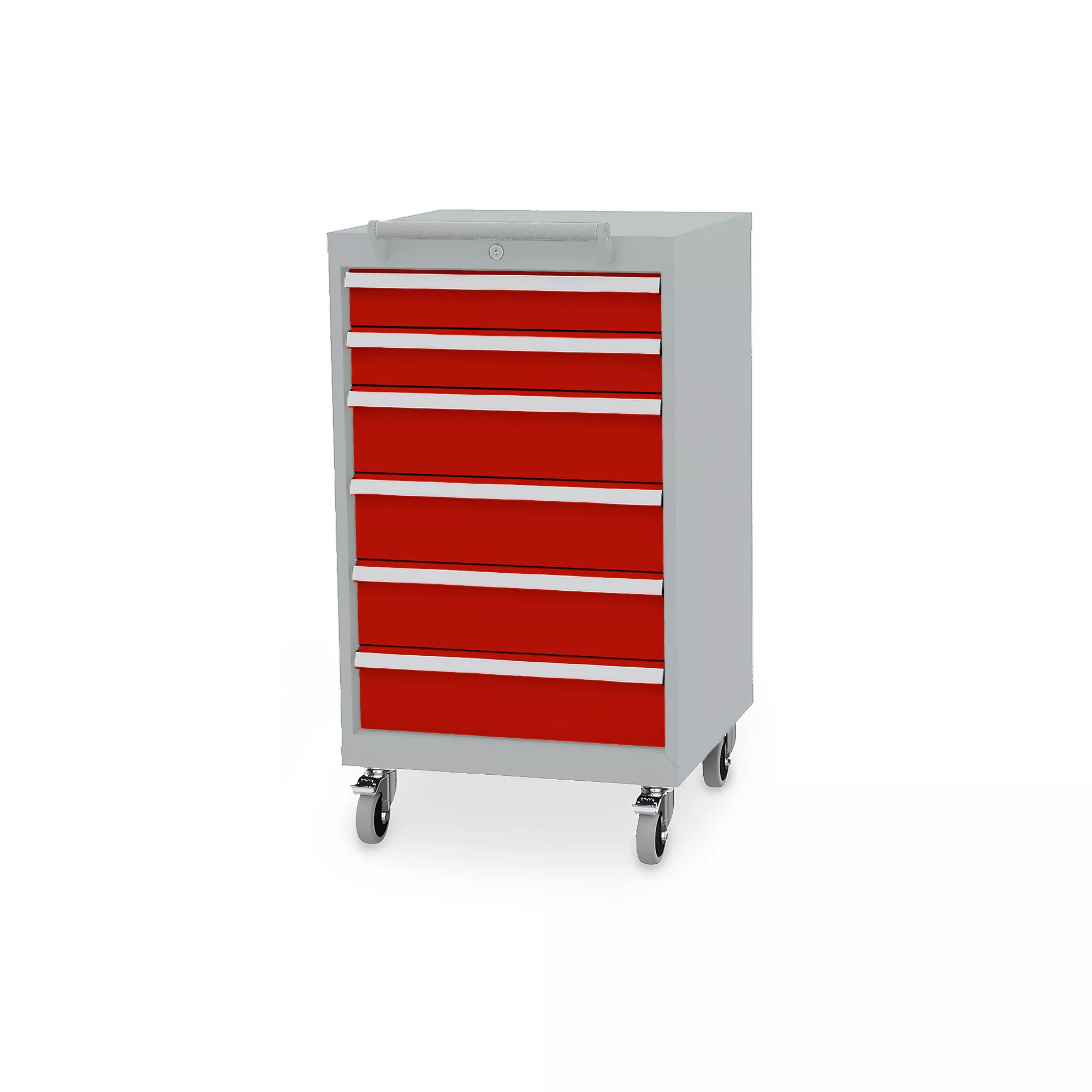 Mobile pedestal - 6 drawers - 109 cm high