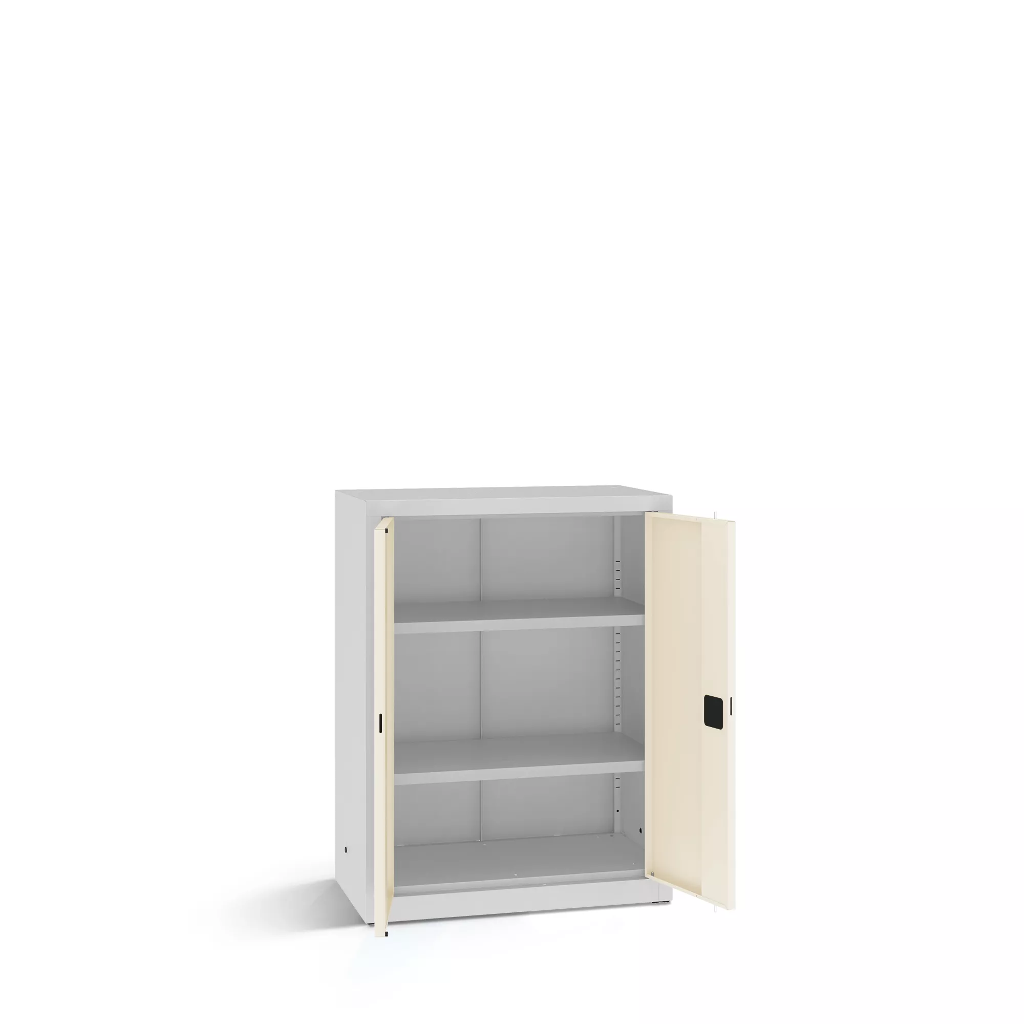 Armoire basse métallique avec étagères - 80 cm de largeur