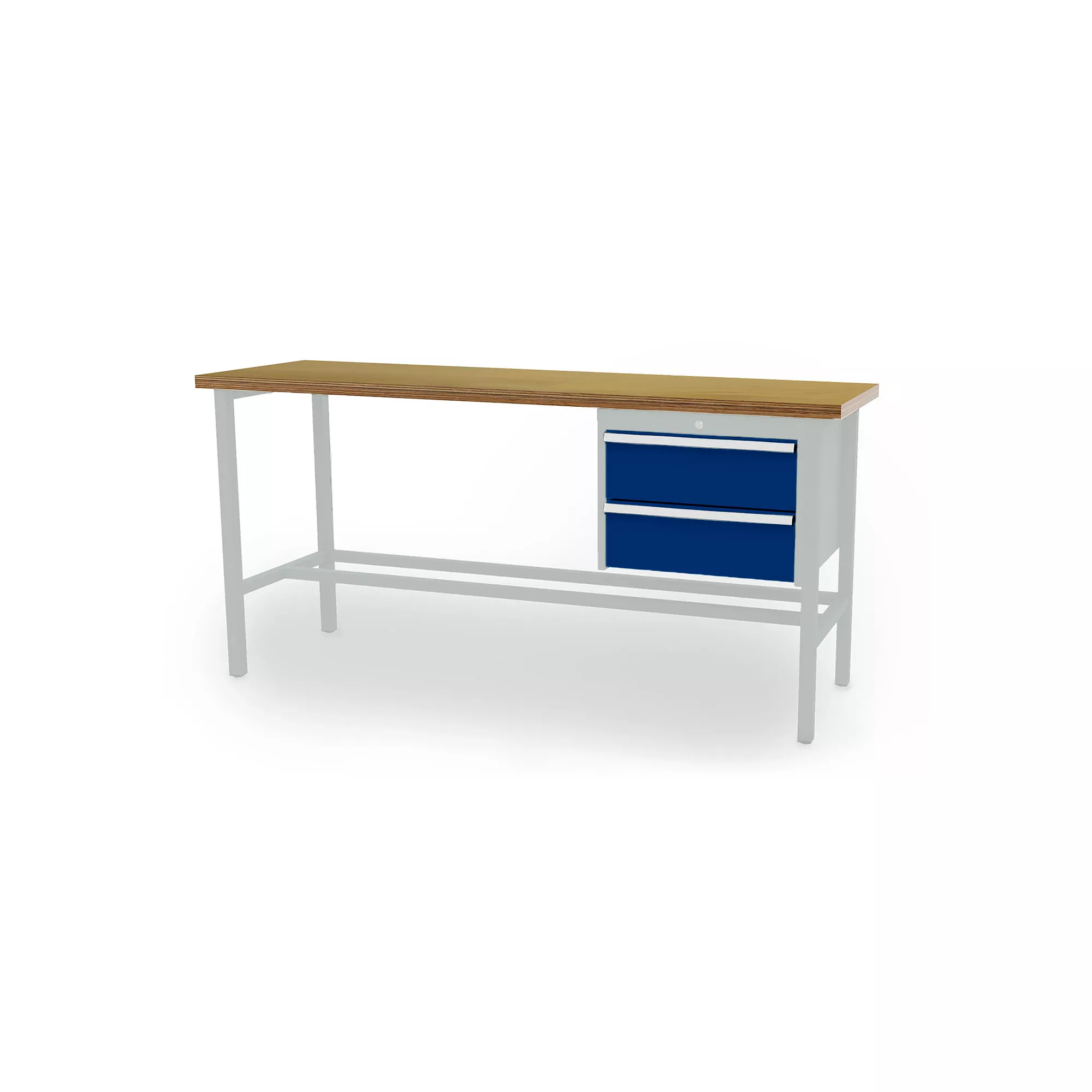 Table de travail d'atelier - 2 tiroirs - 2000 x 600 x 960 mm (L x P x H)