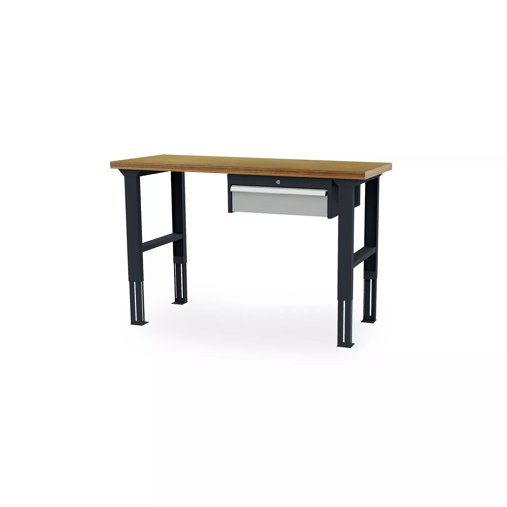 Workshop workbench - ergonomic height-adjustable - 1 drawer - 1500 x 600 x 760-1060 mm Workshop workbench - ergonomic height-adjustable - 1 drawer - 1500 x 600 x 760-1060 mm