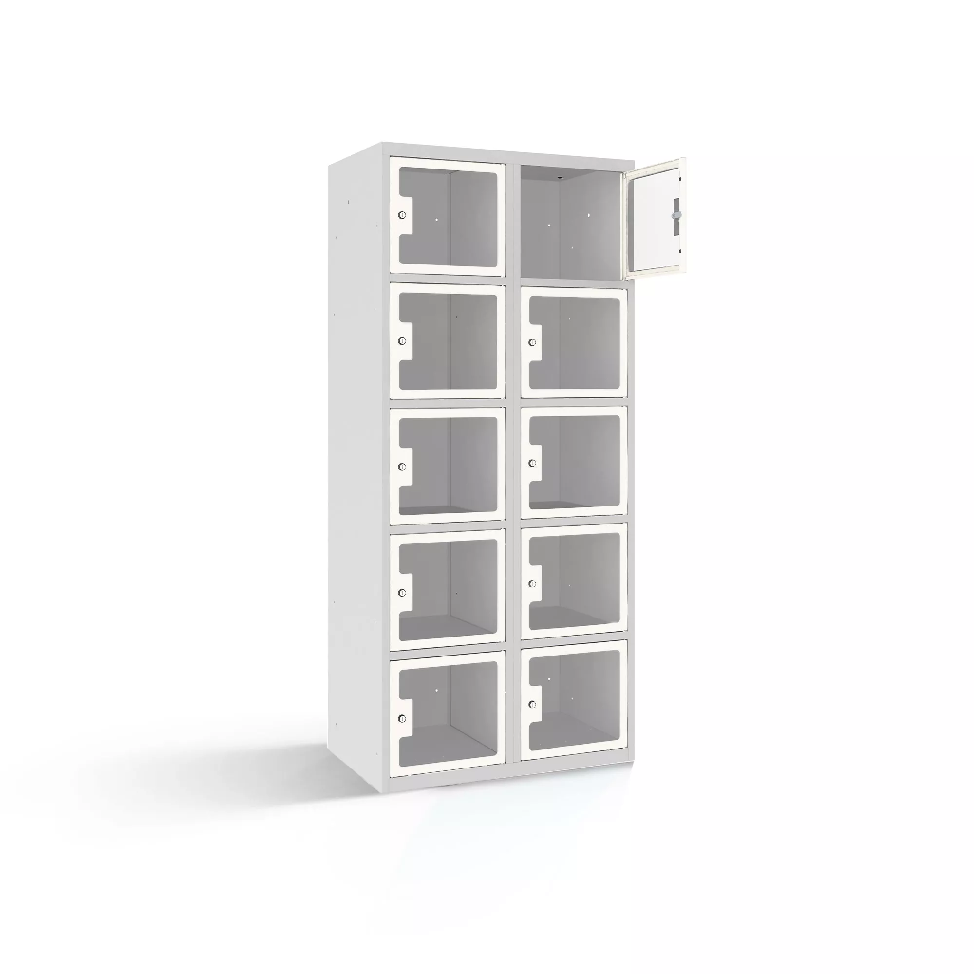 Vestiaire multicases 10 portes en plexiglas - 80 cm de largeur