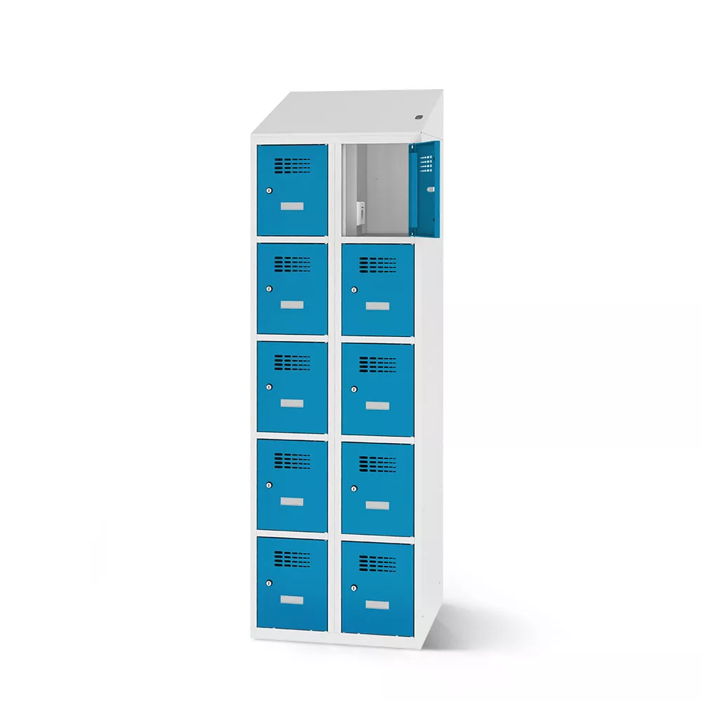 Compartment cabinet with charging function 10 compartments width 80 cm