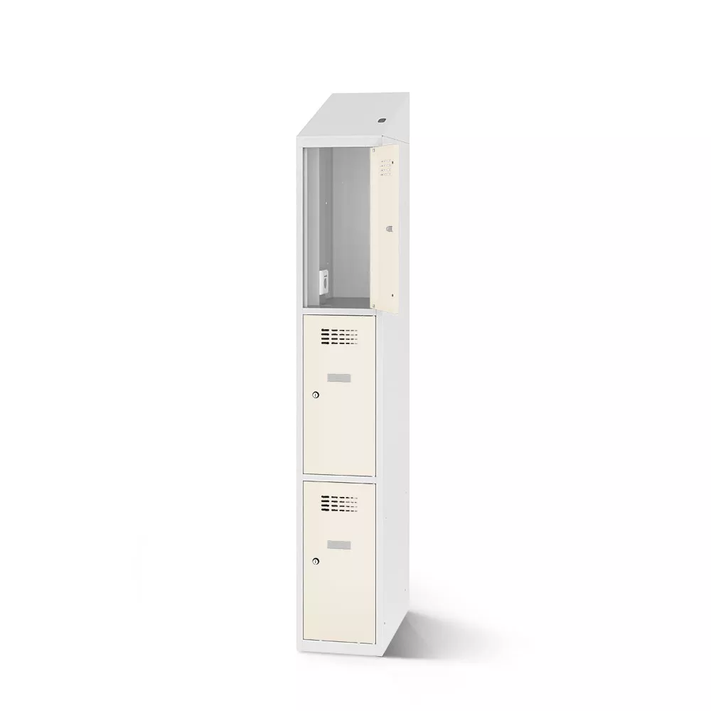 Vestiaire multicases 3 compartiments avec fonction de recharge - 30 cm de largeur