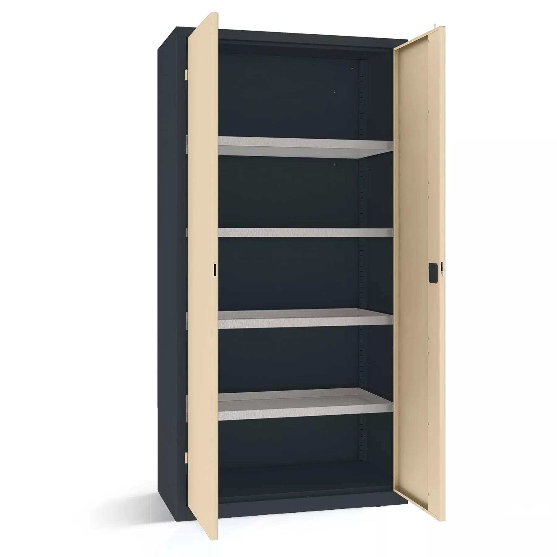 Heavy-duty workshop cabinet with shelves 199 x 100