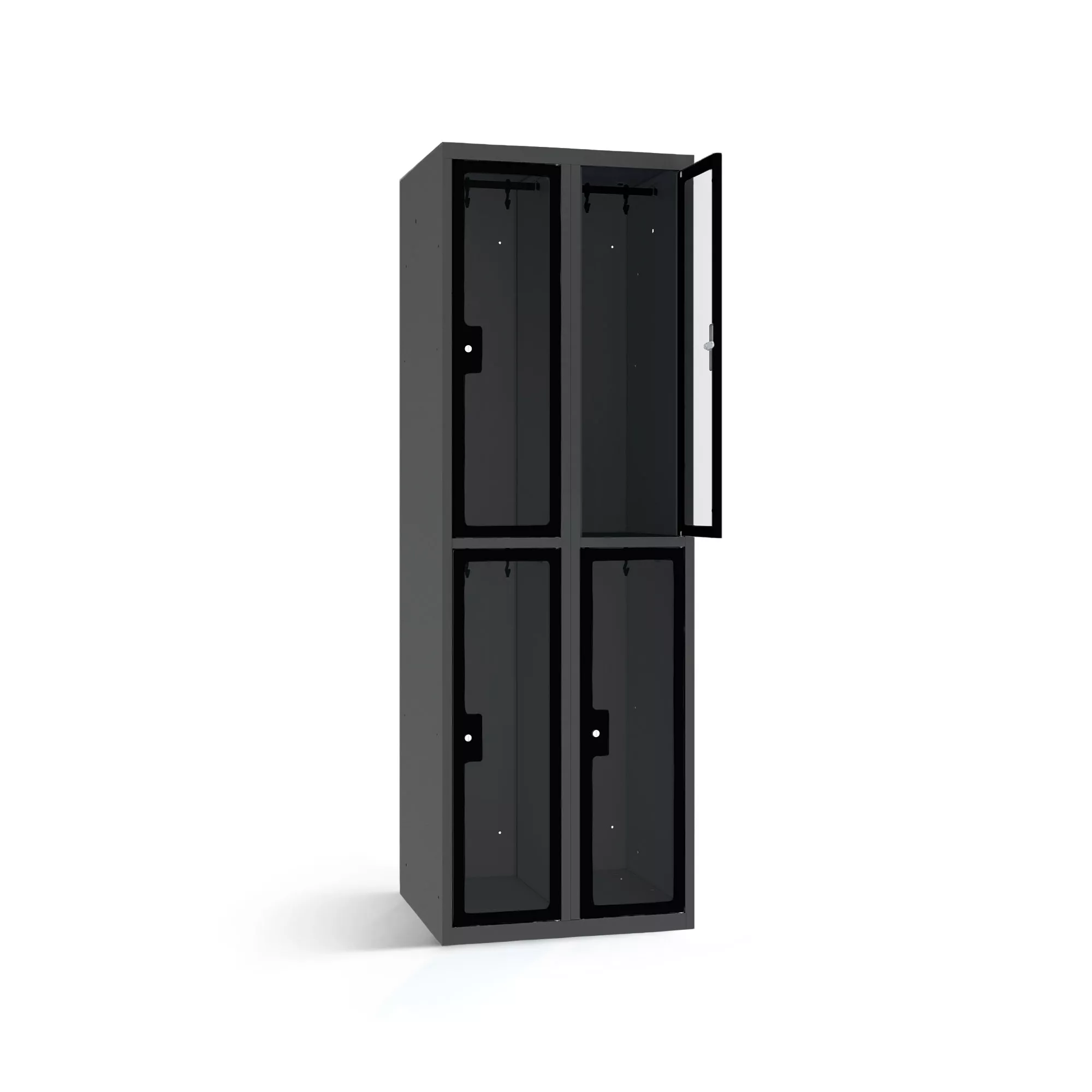 Wardrobe locker 4 plexiglass doors width 60 cm