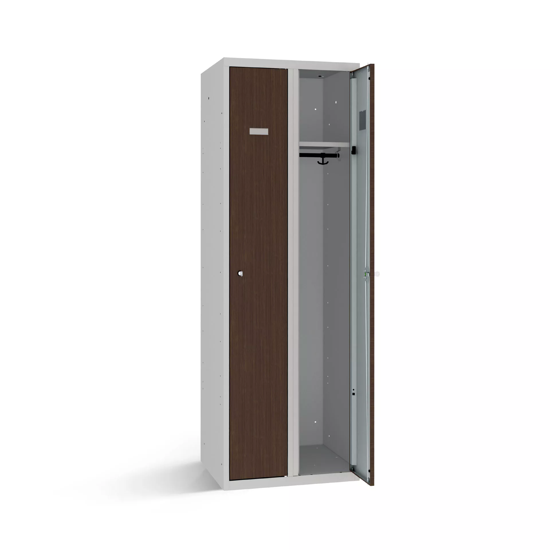 Vestiaire industrie propre 2 portes avec portes aspects bois - largeur 60 cm