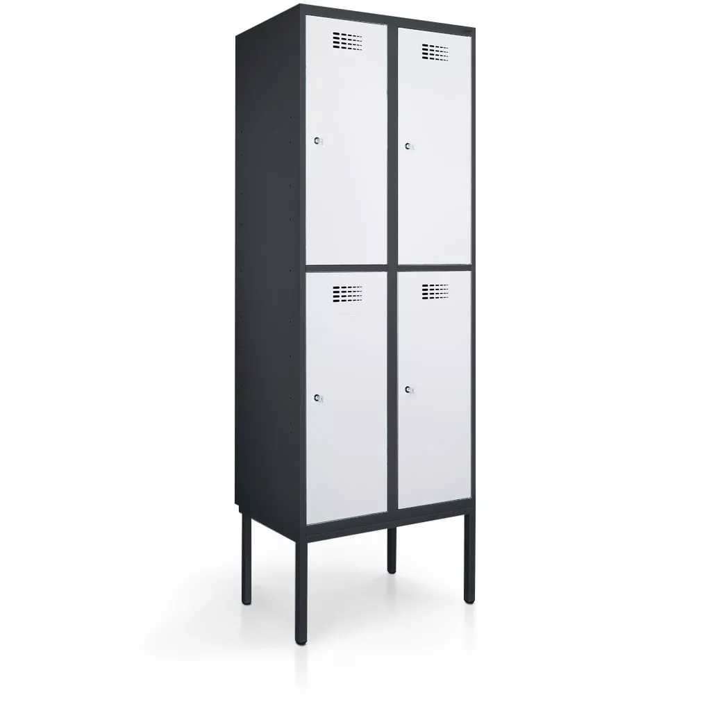 Vestiaire métallique 4 portes - 60 cm de largeur