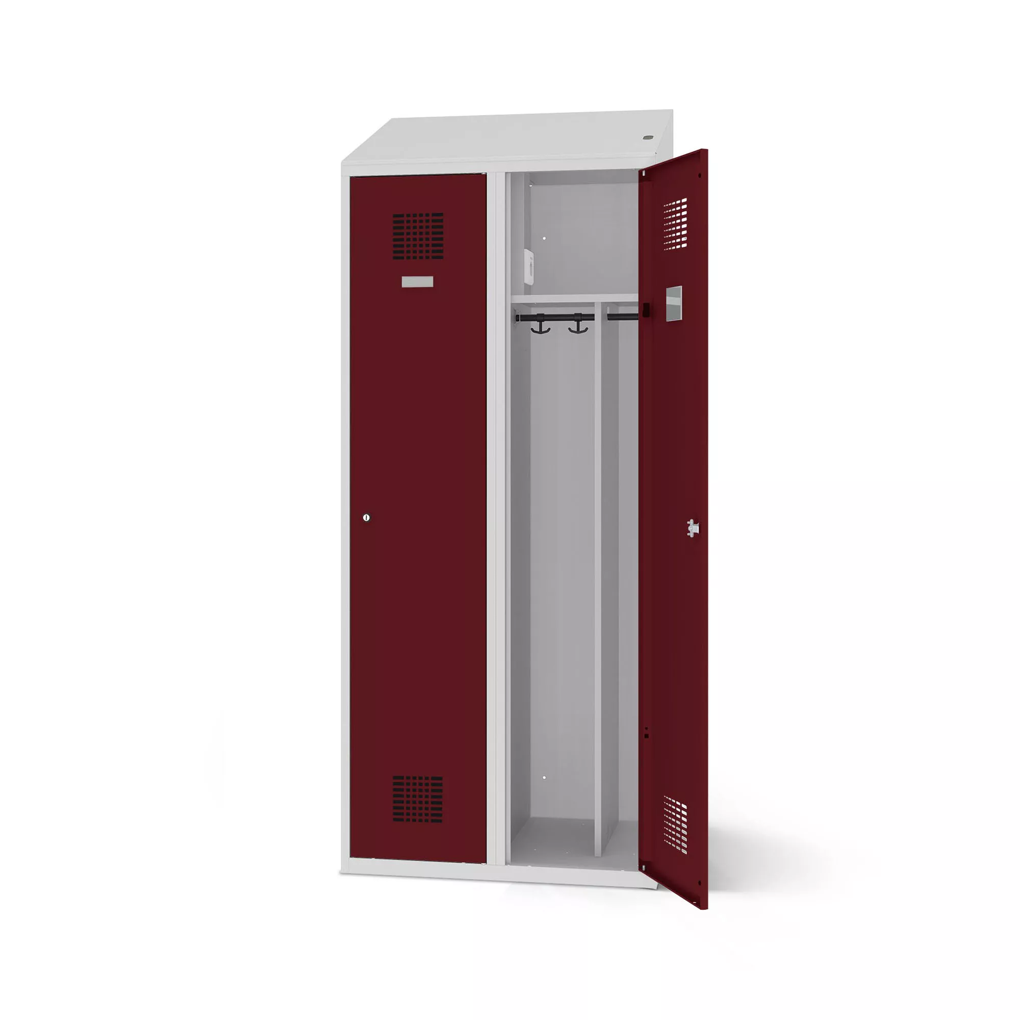 Vestiaire métallique 2 portes - avec fonction de chargement - 80 cm de largeur