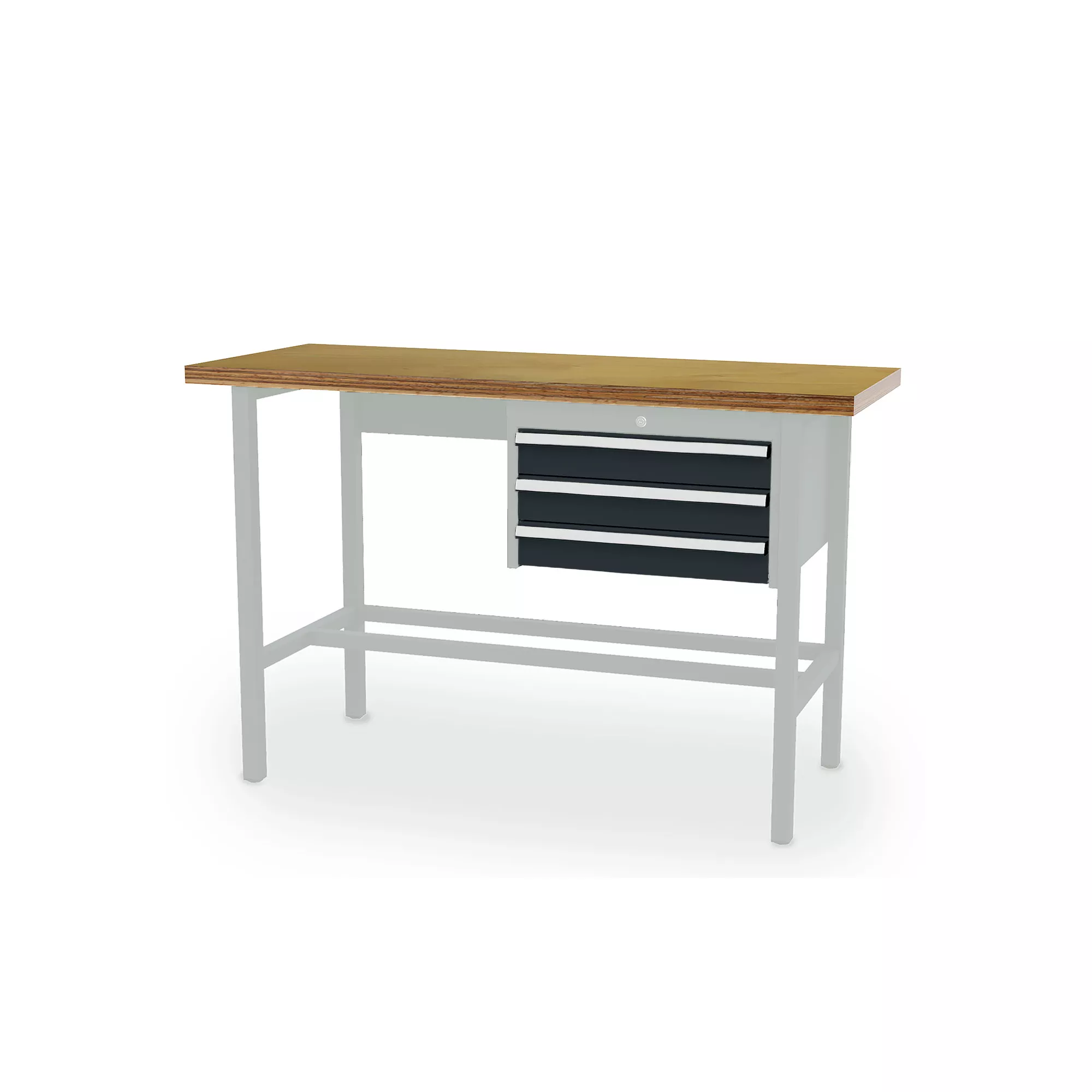 Table de travail d'atelier - 3 tiroirs - 1500 x 600 x 960 mm (L x P x H)