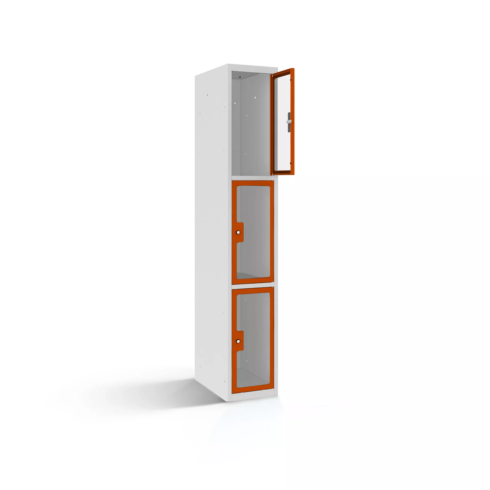 Vestiaire multicases 3 portes en plexiglas - 30 cm de largeur