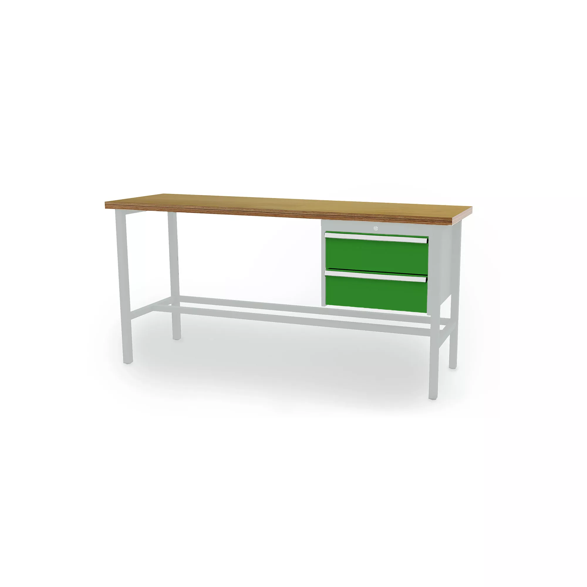 Workshop workbench - 2 drawers - 2000 x 600 x 960 mm (W x D x H)