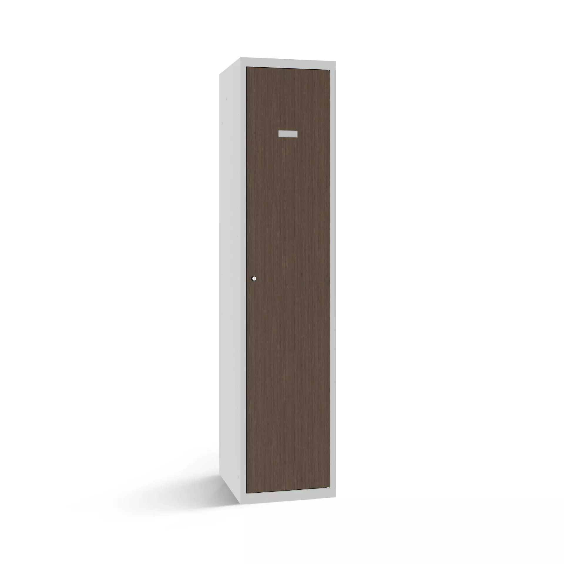 Vestiaire industrie sale avec 1 porte aspects bois - largeur 40 cm