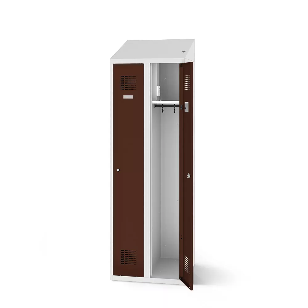 Vestiaire métallique 2 portes - avec fonction de chargement - 60 cm de largeur